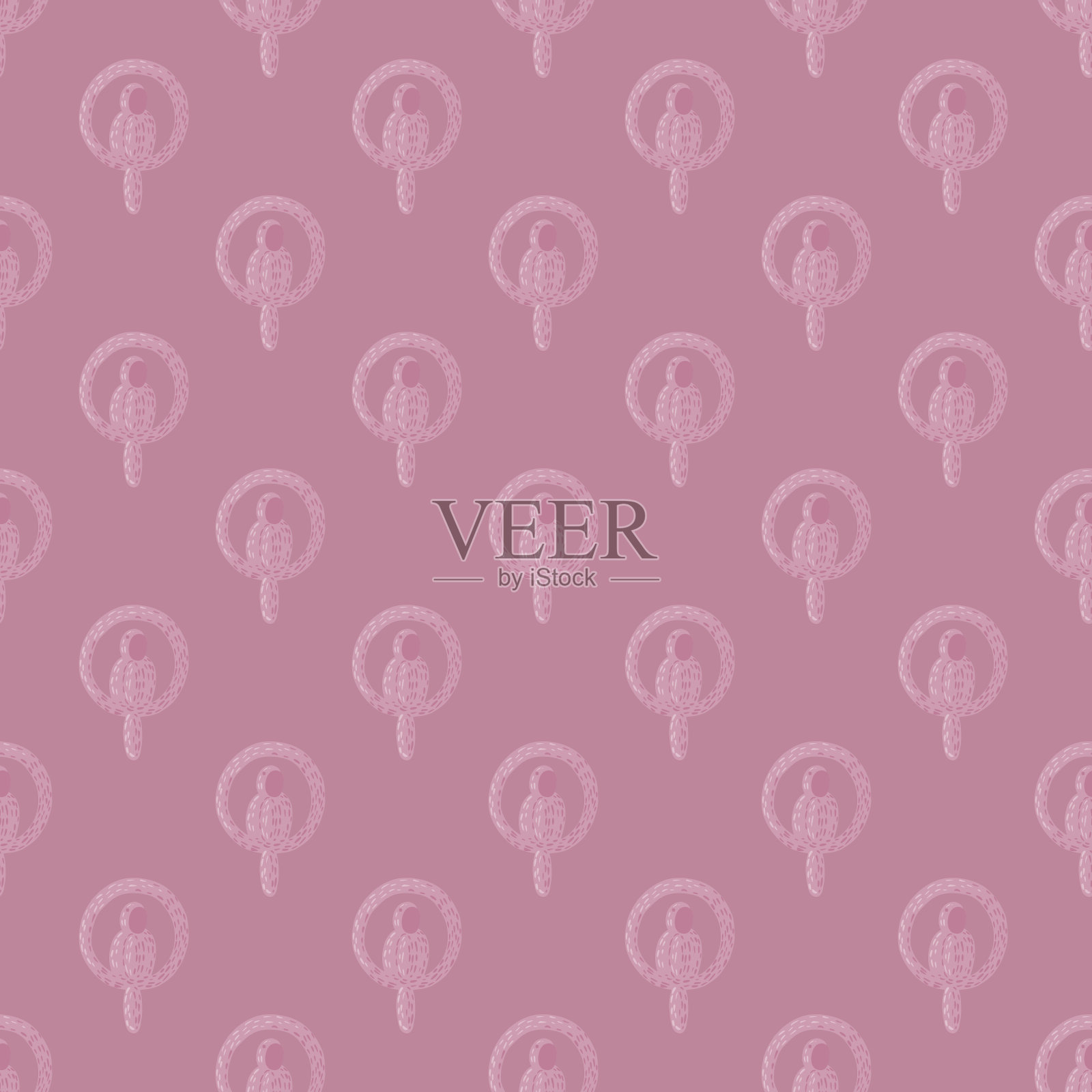 鹦鹉气球无缝模式。马戏团气球背景。插画图片素材