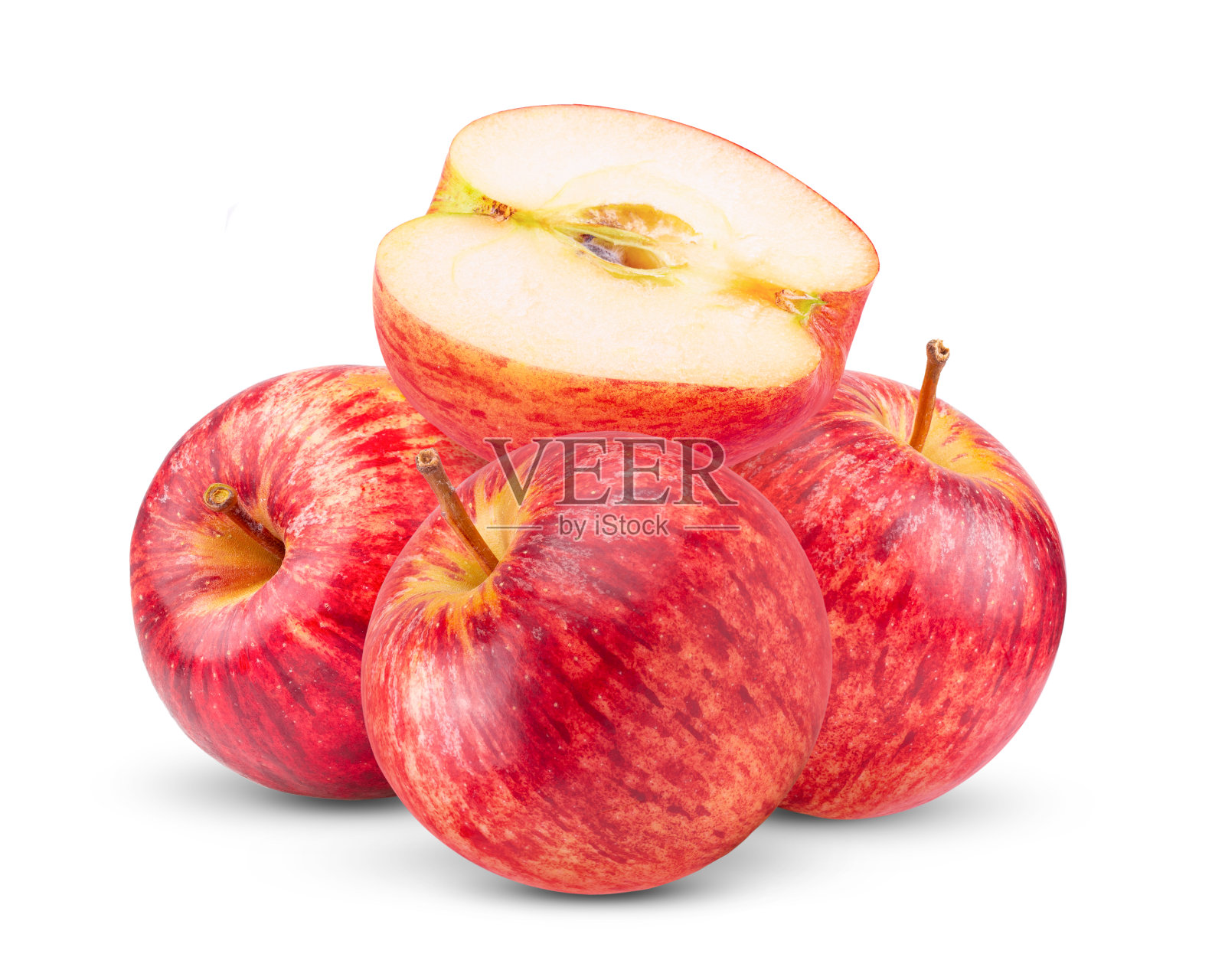 红苹果在白色的背景照片摄影图片