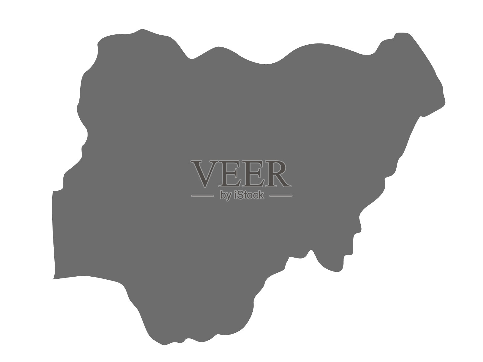 尼日利亚地图插画图片素材