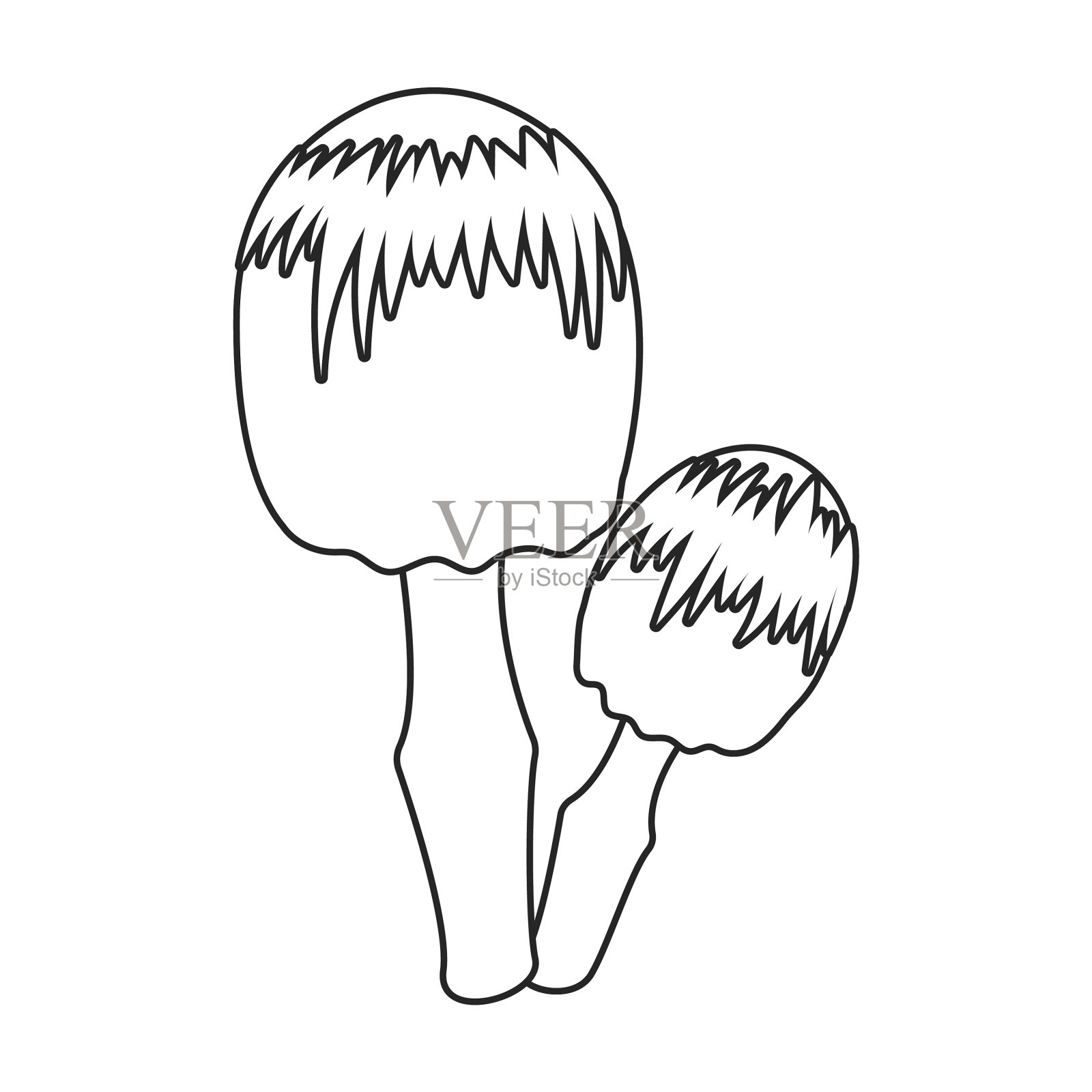 伞膏图标轮廓图标孤立插画图片素材