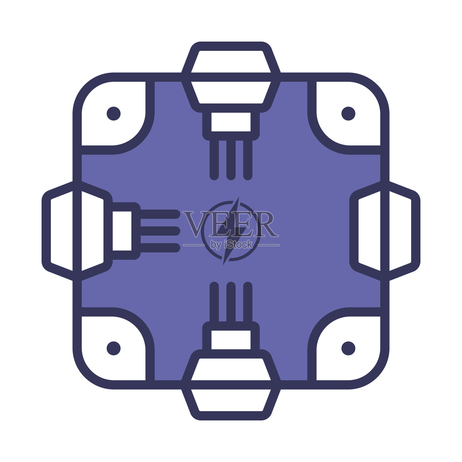 电气接线盒图标插画图片素材