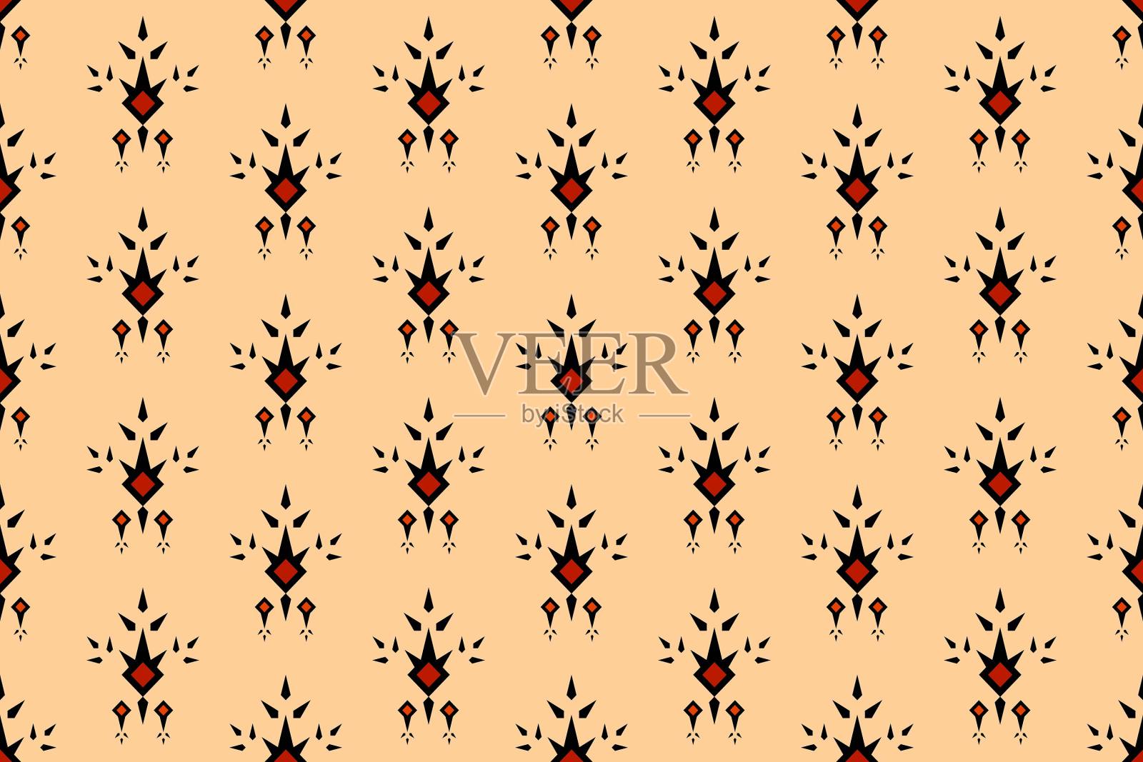 几何民族图案和设计插画图片素材