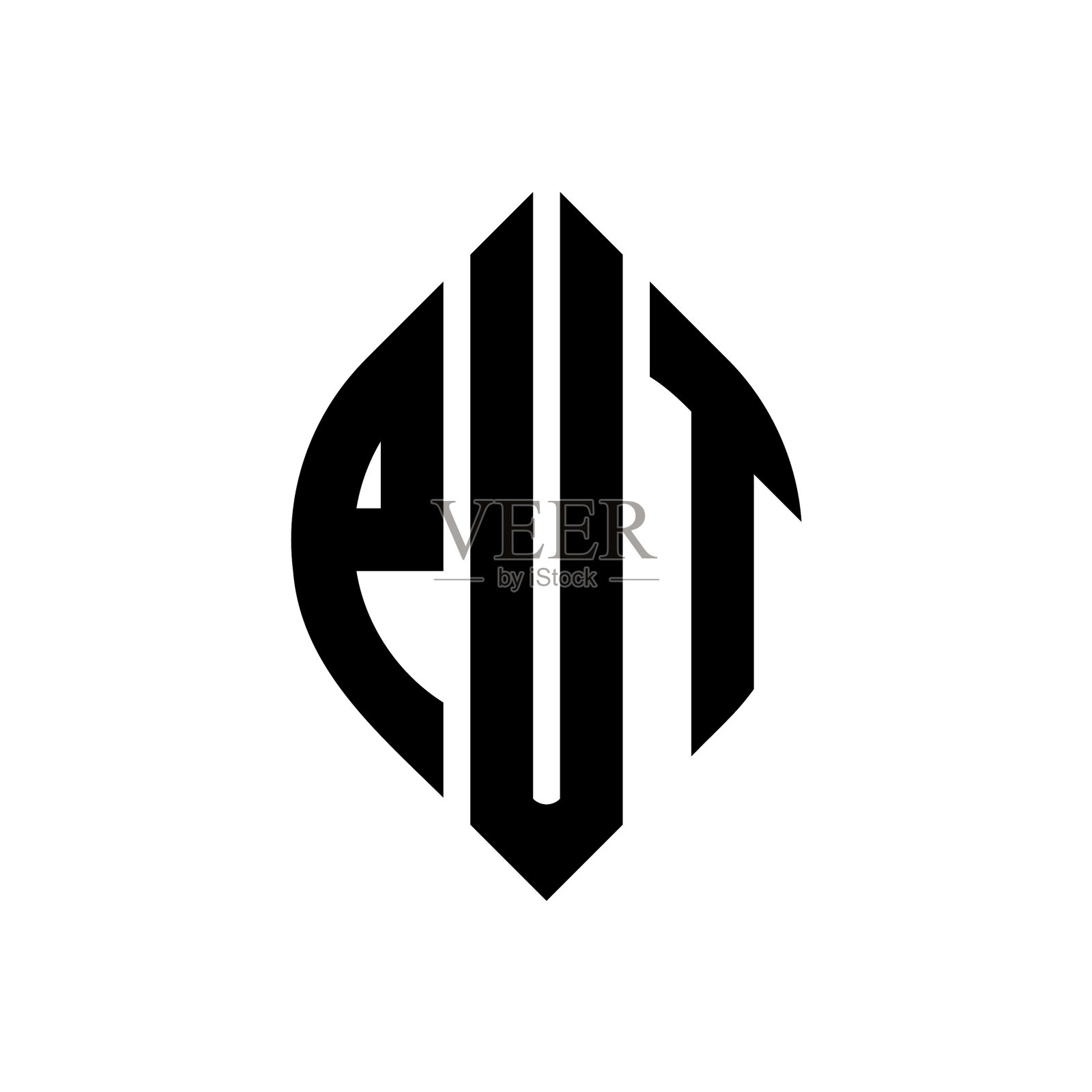 把圆形字母标识设计成圆形和圆形插画图片素材