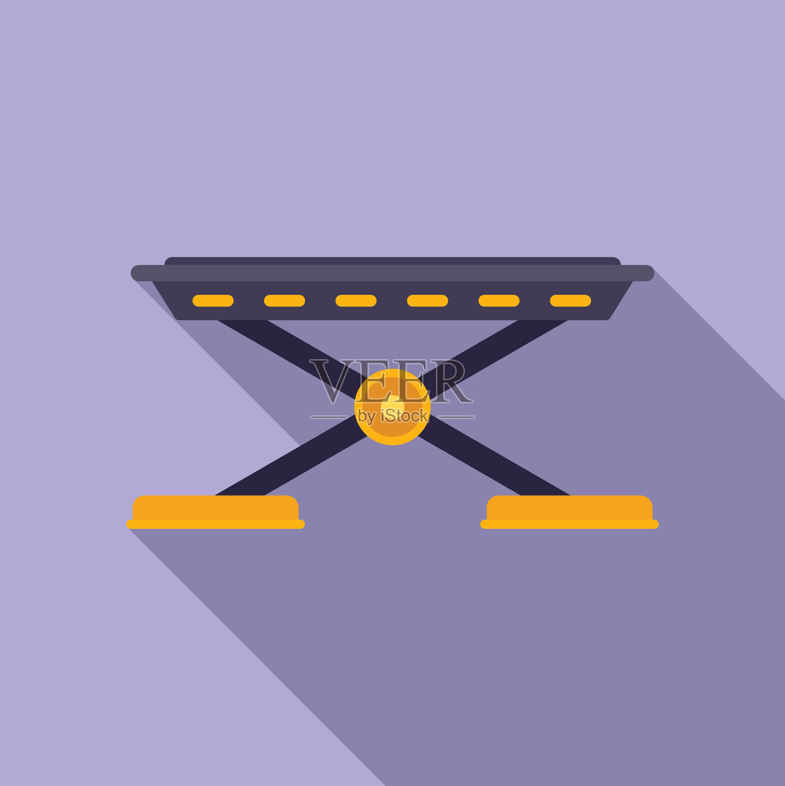 提升车升降机图标平面汽车车库插画图片素材