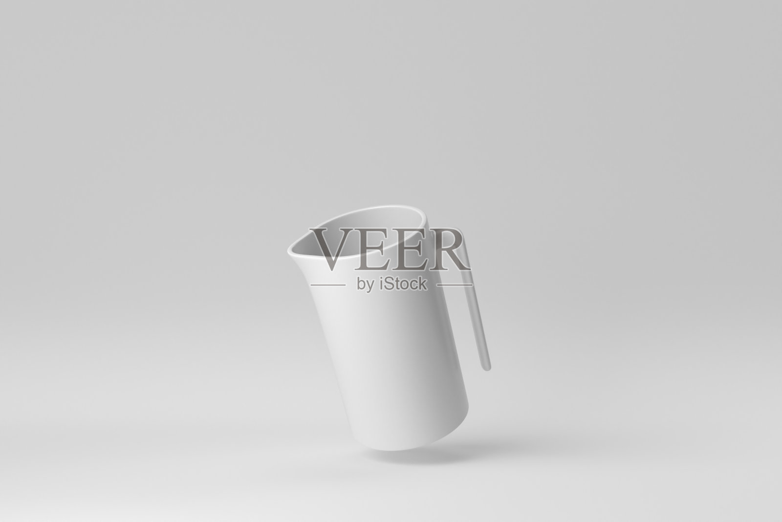 白色背景的水罐或水罐。设计模板,模拟。3 d渲染。照片摄影图片