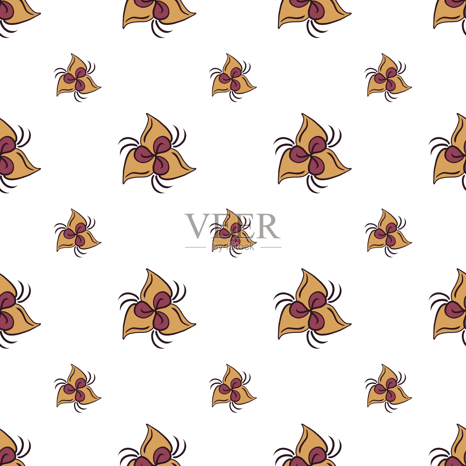 手绘多色重复图案透明背景,重复图案的纺织品,壁纸,包装,包装,和所有其他无缝印刷工作,图案添加到样品面板。插画图片素材