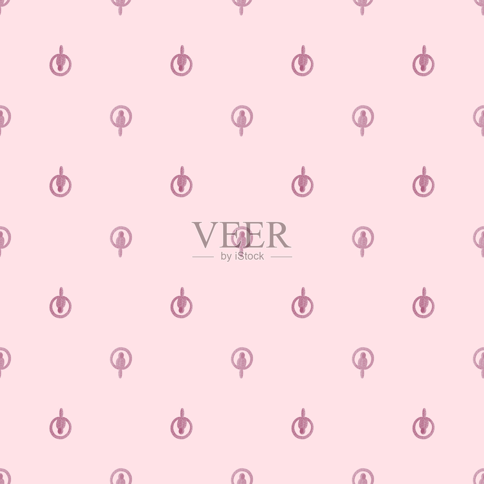 鹦鹉气球无缝模式。马戏团气球背景。插画图片素材