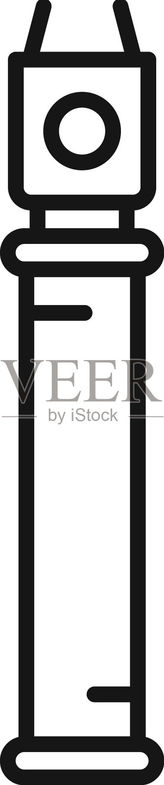 泰瑟击晕图标轮廓警察枪设计元素图片