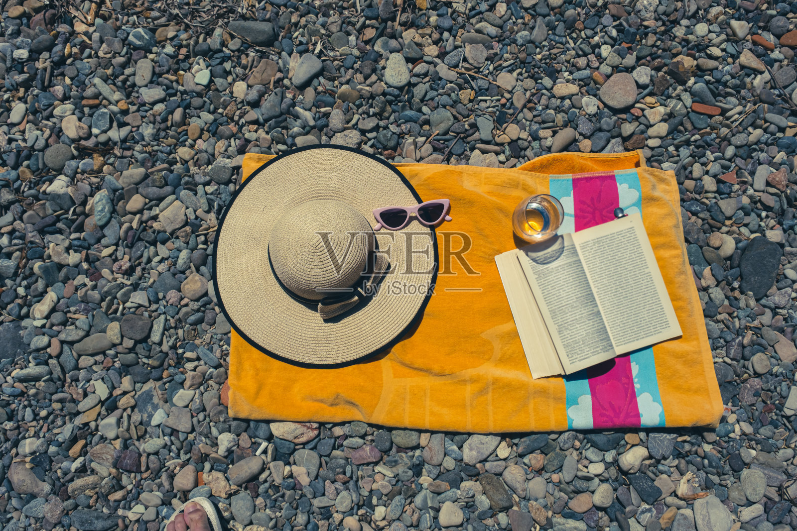 夏日沙滩度假概念照片摄影图片