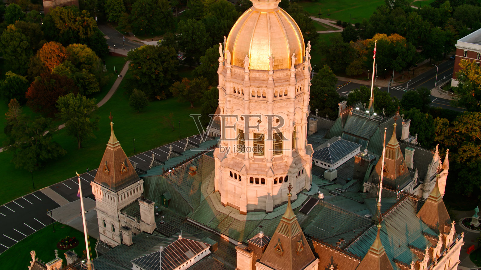 鸟瞰康涅狄格州国会大厦照片摄影图片