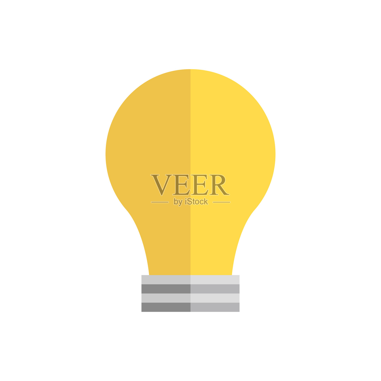 现代灯泡图标。向量。图标素材