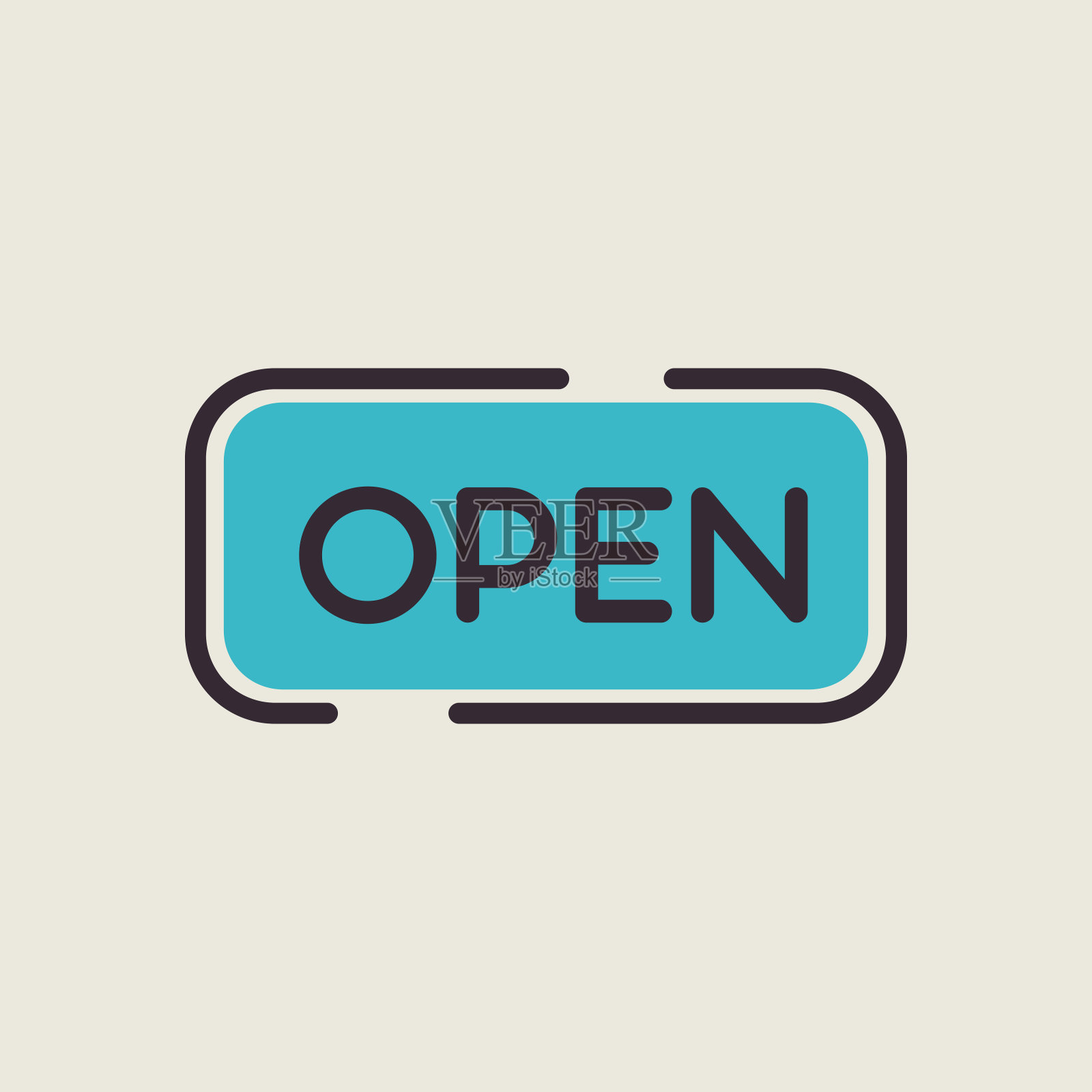 打开矢量图标插画图片素材