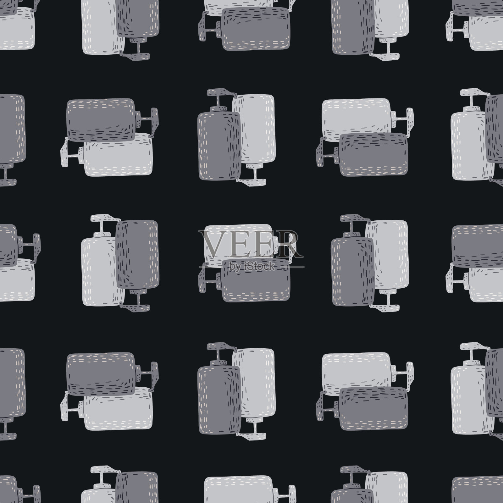 化妆品瓶无缝图案。化妆品化妆品背景。插画图片素材