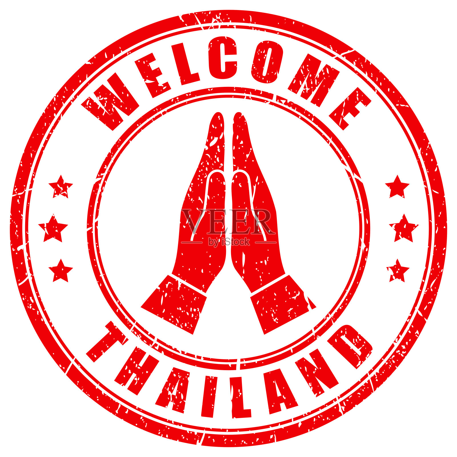 欢迎来到泰国的垃圾矢量标志插画图片素材