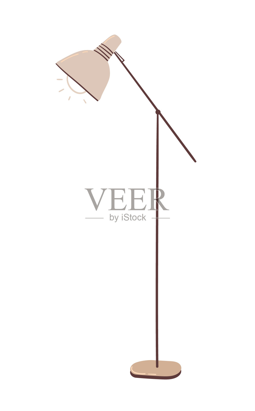 落地灯,torchere插画图片素材