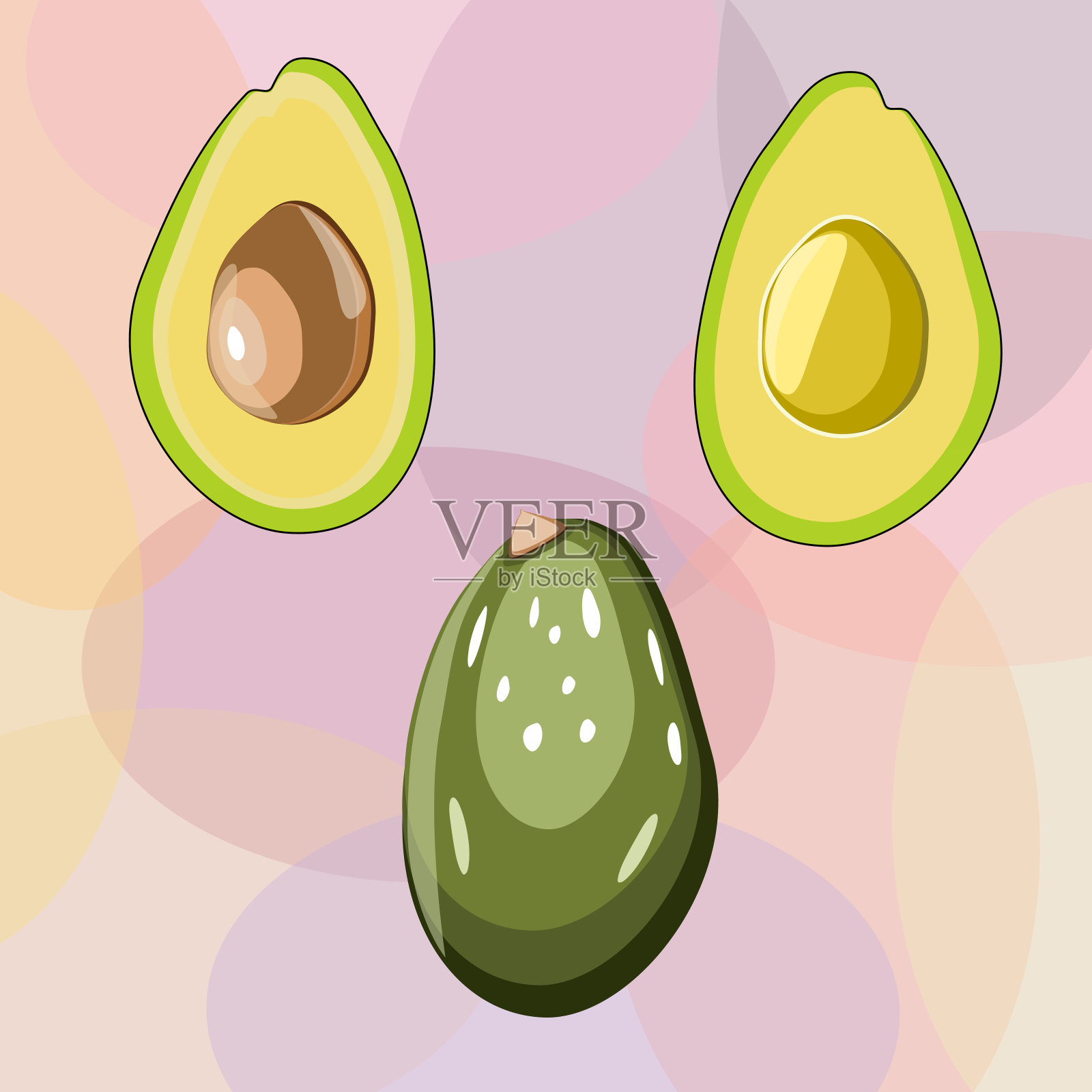 牛油果矢量插图插画图片素材