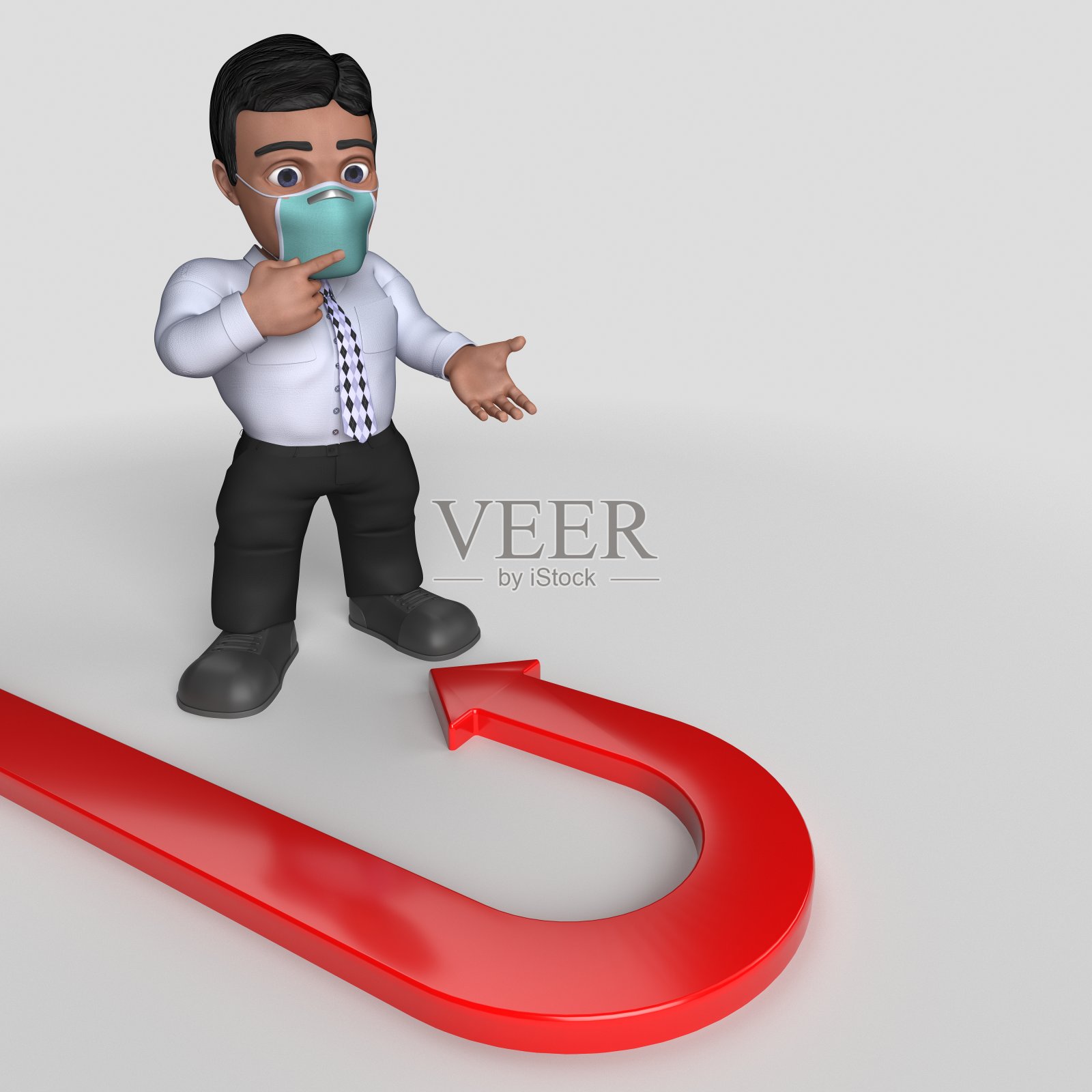 3D卡通商业人物面具照片摄影图片