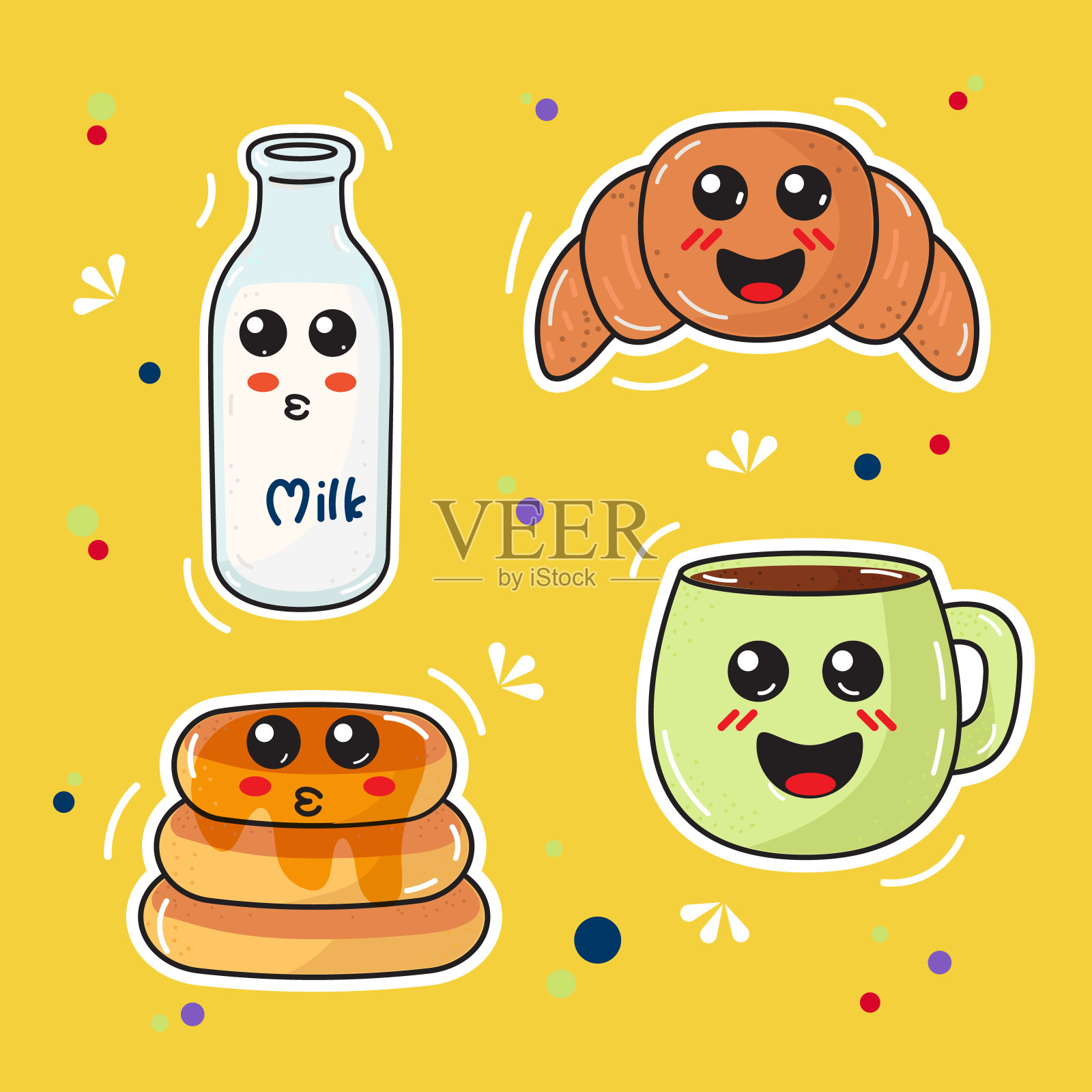 可爱的手绘角色插画图片素材