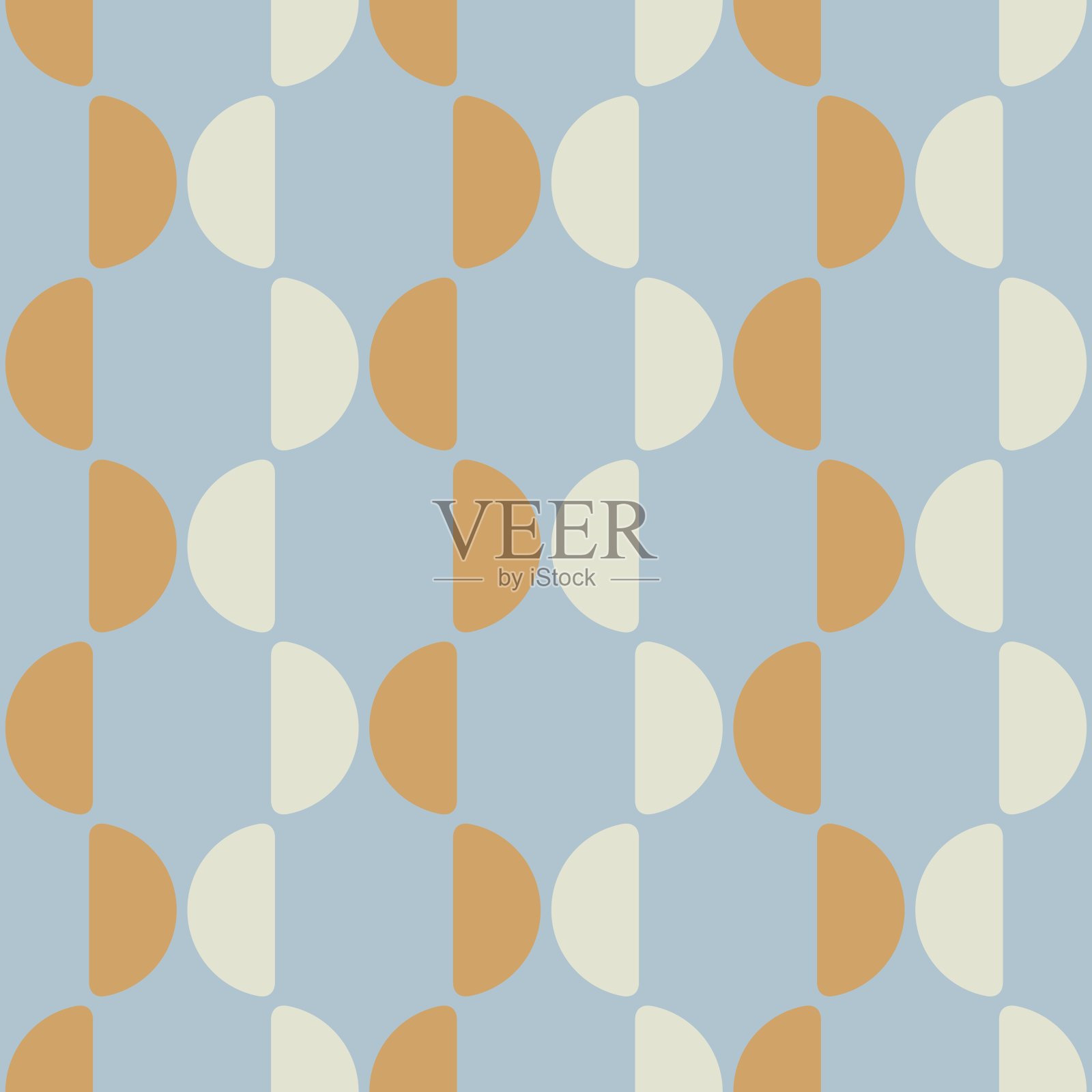 圆角抽象无缝图案-强调任何表面。插画图片素材