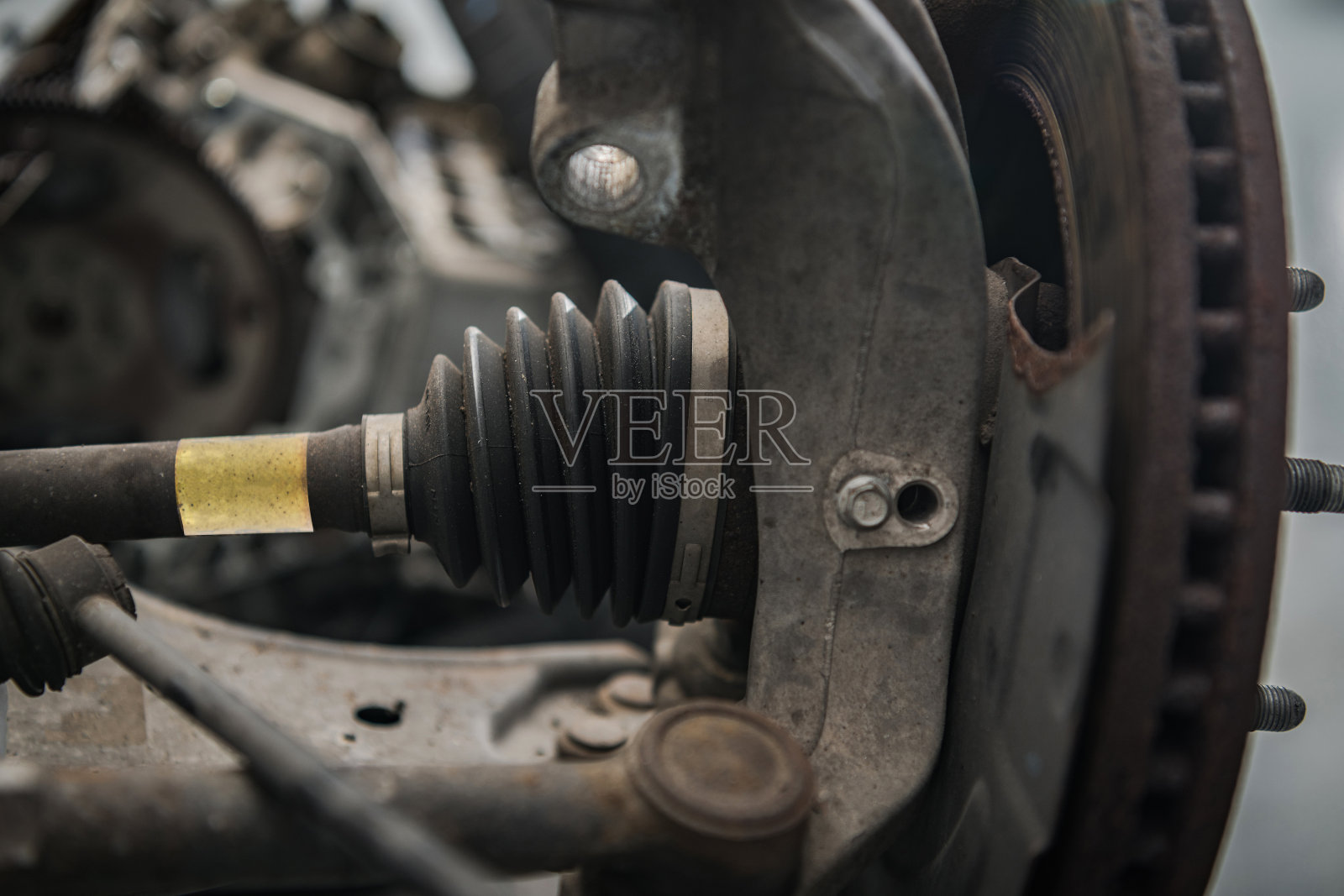 现代汽车外CV关节更换照片摄影图片