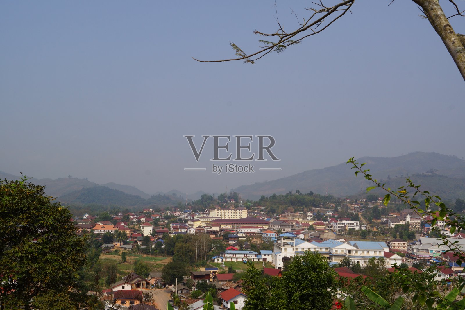 老挝的栾南塔城市景观照片摄影图片