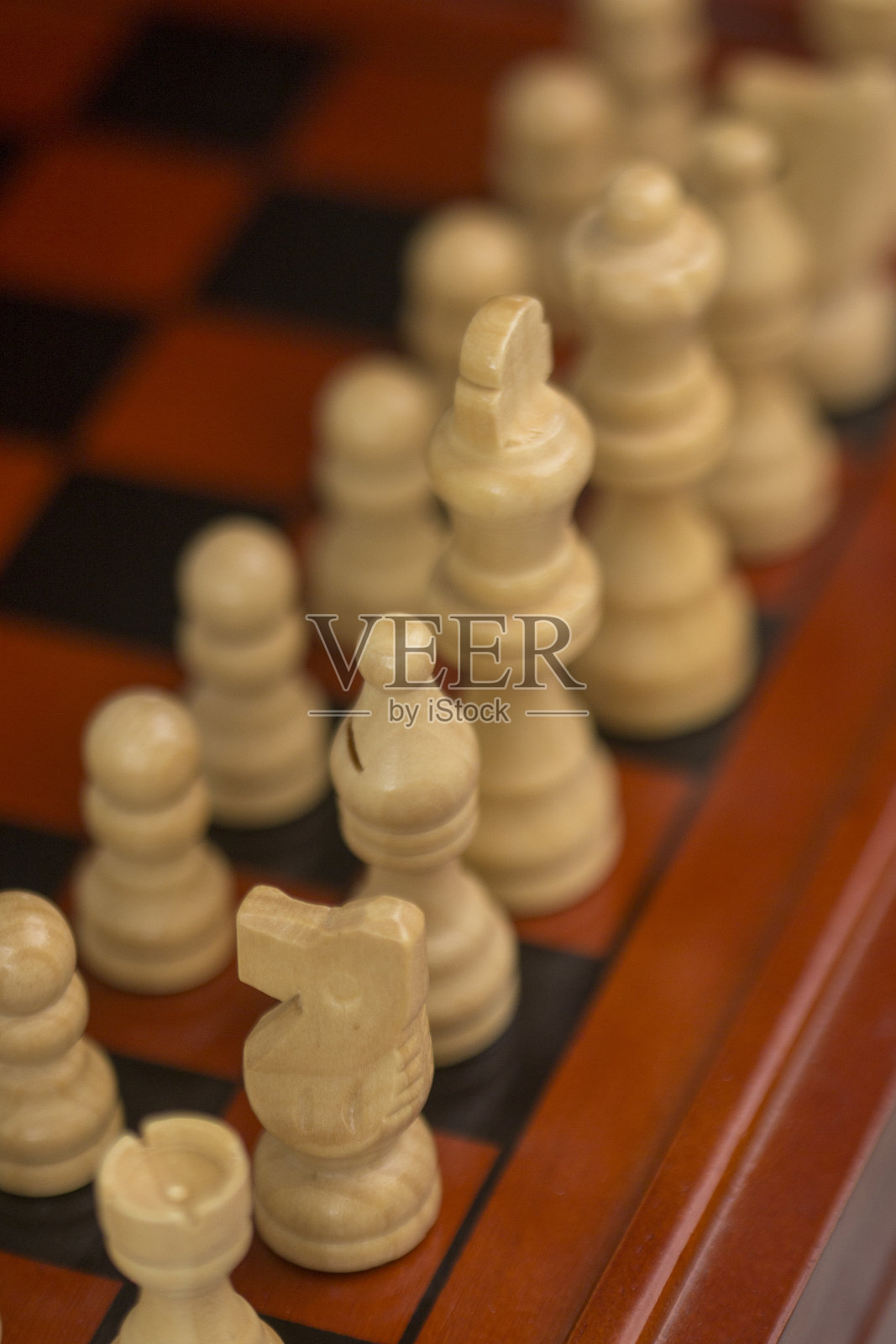 棋盘特写,由国王突出显示照片摄影图片