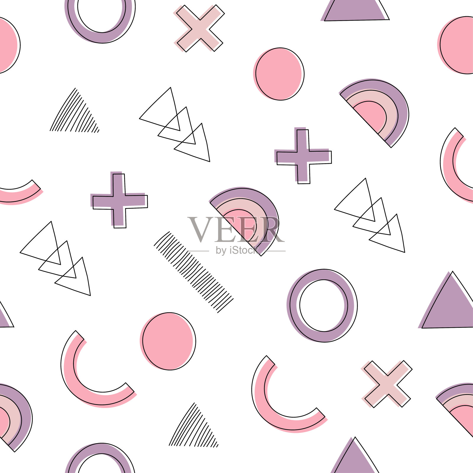 几何无缝模式。插画图片素材