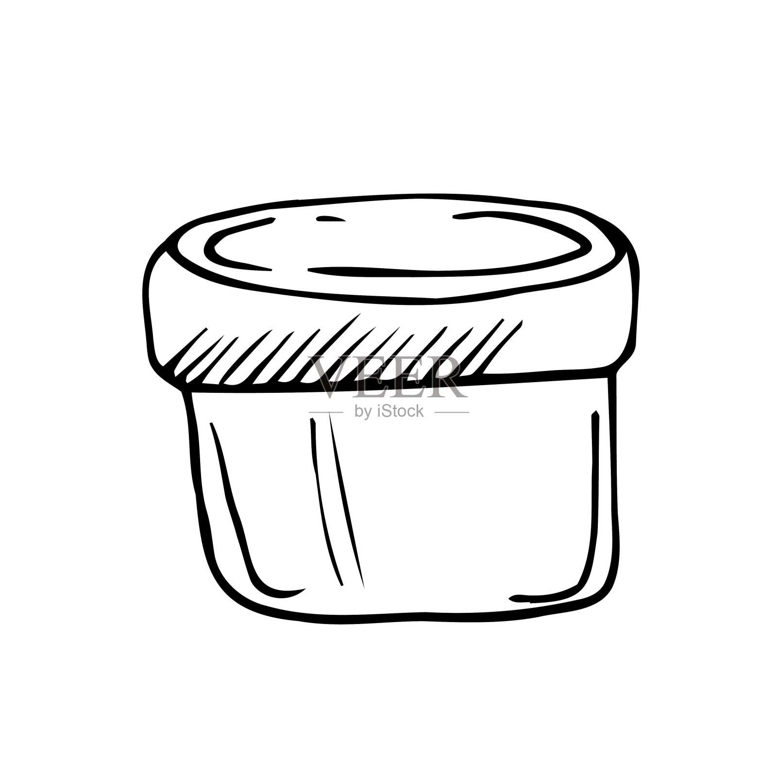 手绘化妆品瓶子的矢量插图。每股收益插画图片素材