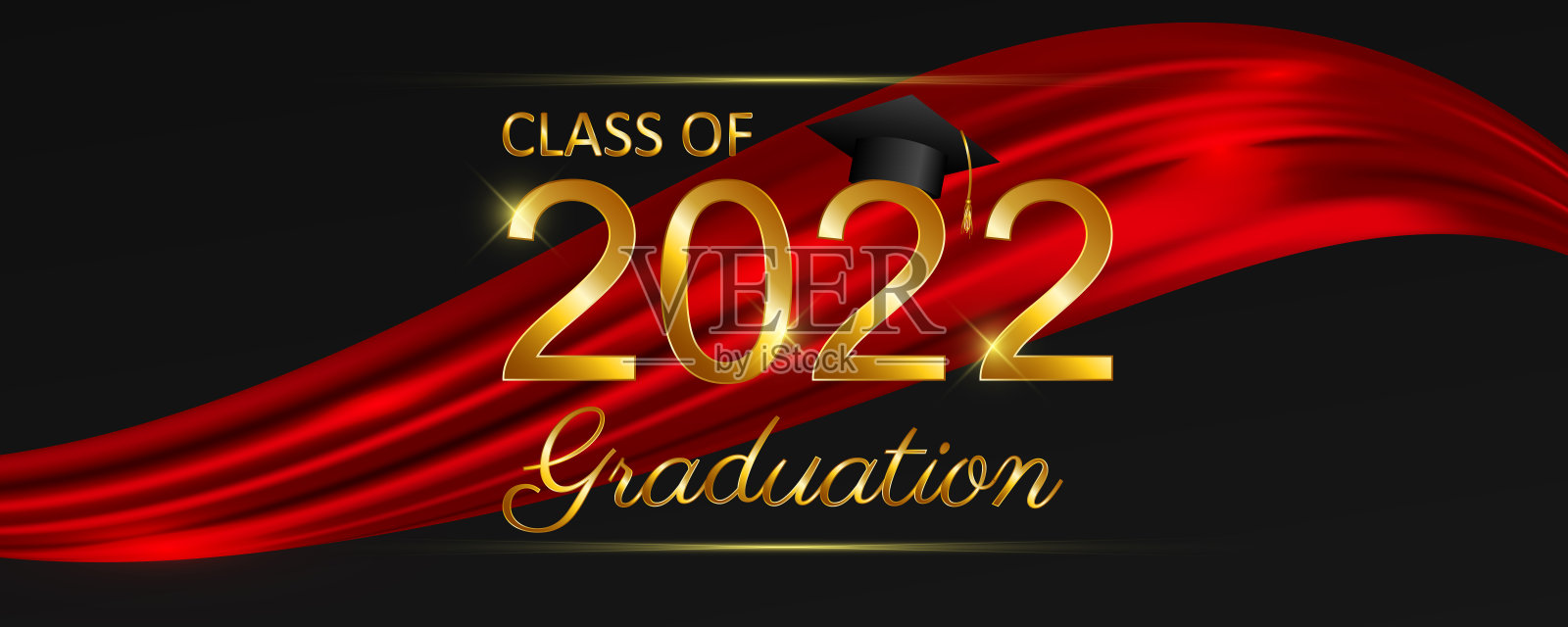 2022届毕业设计卡片、请柬或横幅插画图片素材