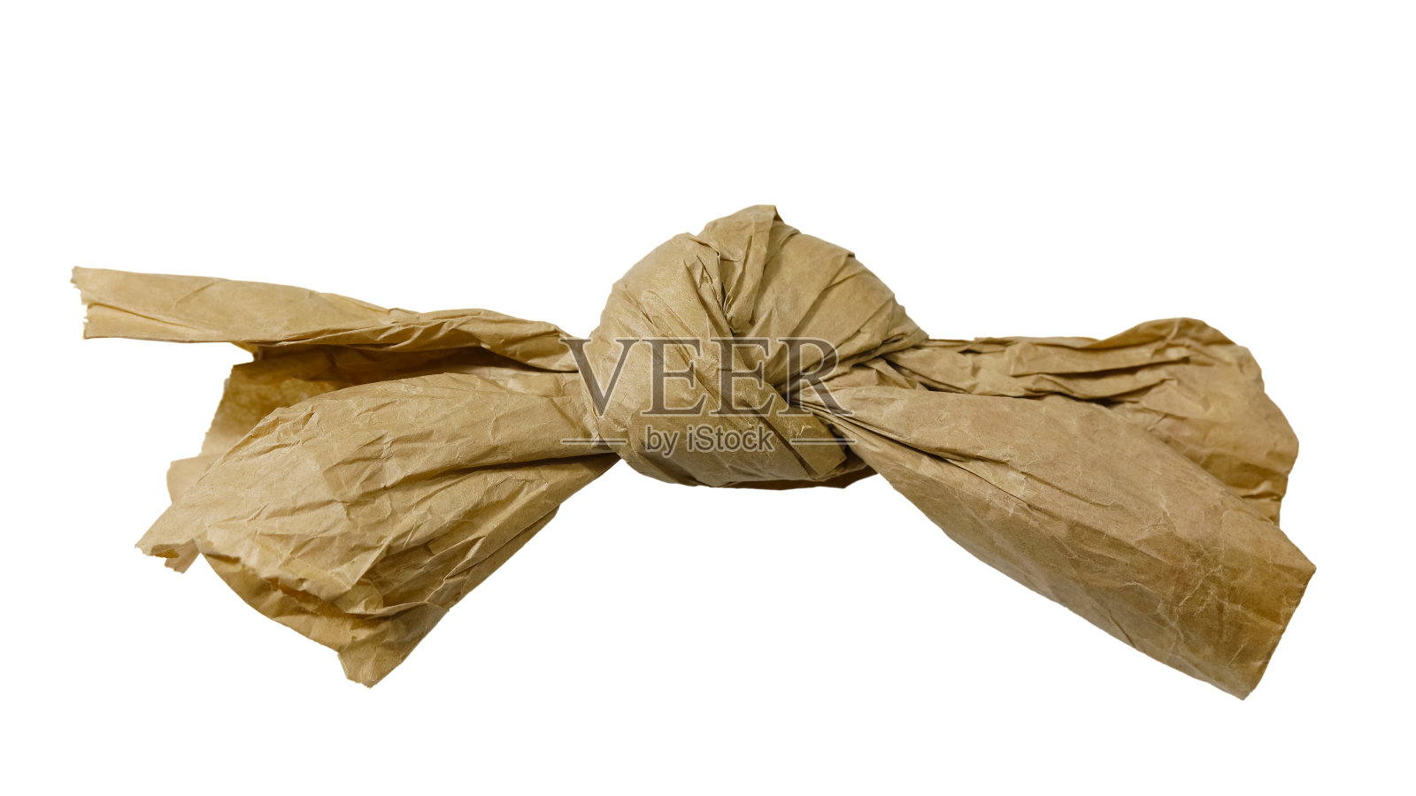 包装纸皱巴巴的打了个结照片摄影图片