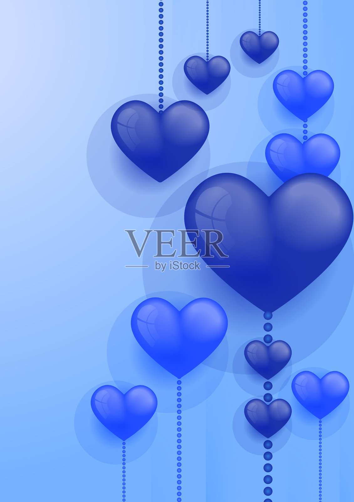 蓝色universal love valentine背景设计插画图片素材