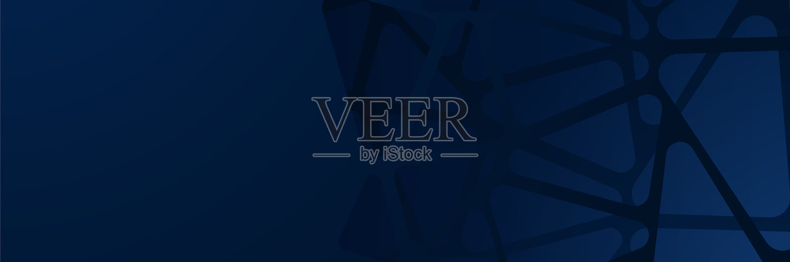 细线蓝抽象几何宽旗插画图片素材