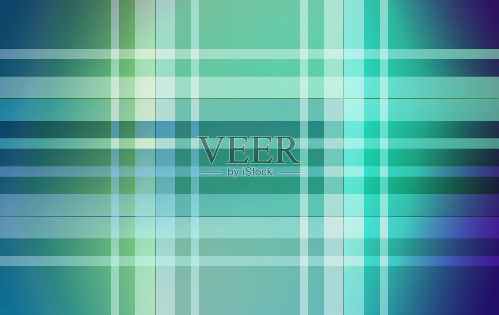 格子蓝绿色未来块形状梯度线叠加时尚展示卡插画图片素材