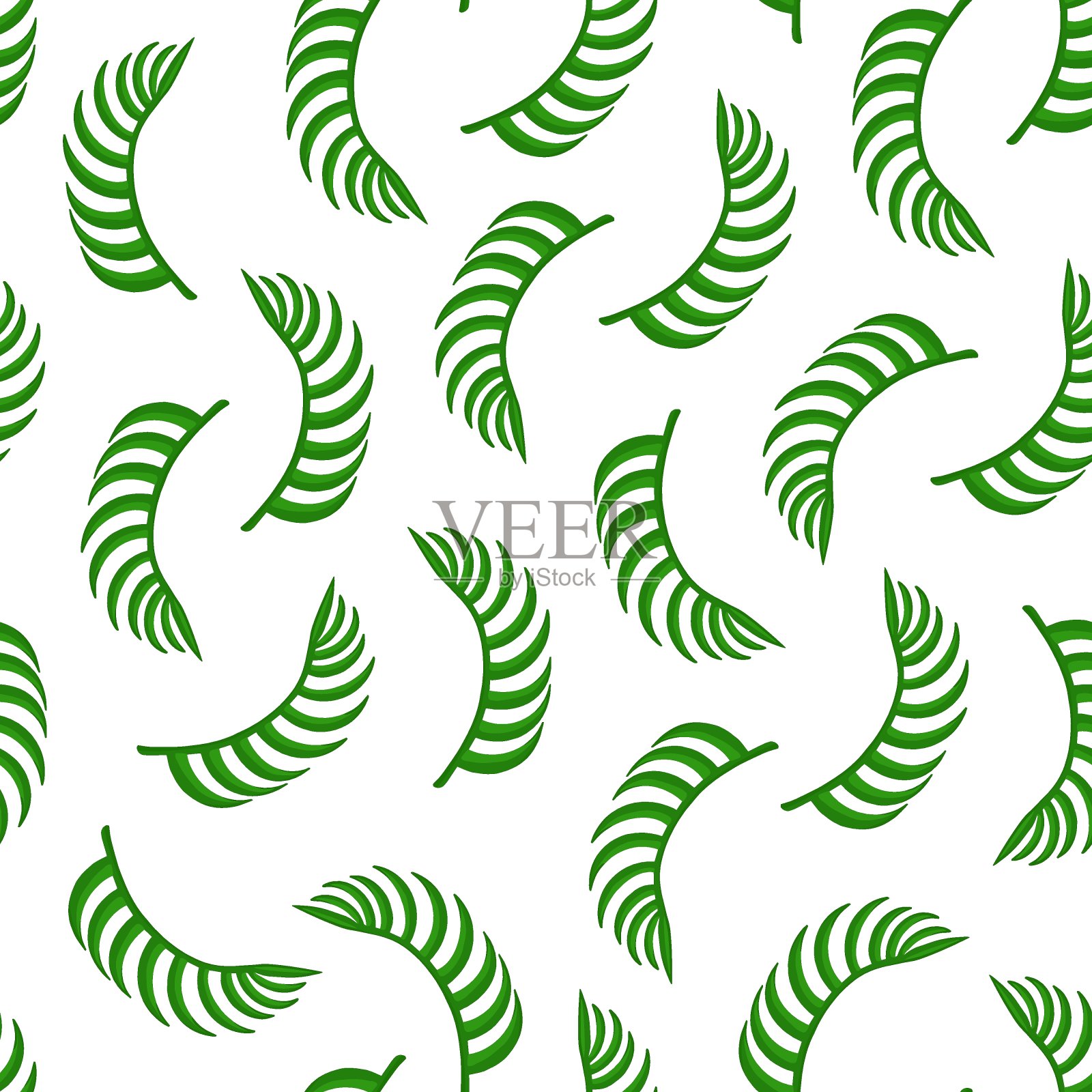 棕榈叶模式插画图片素材