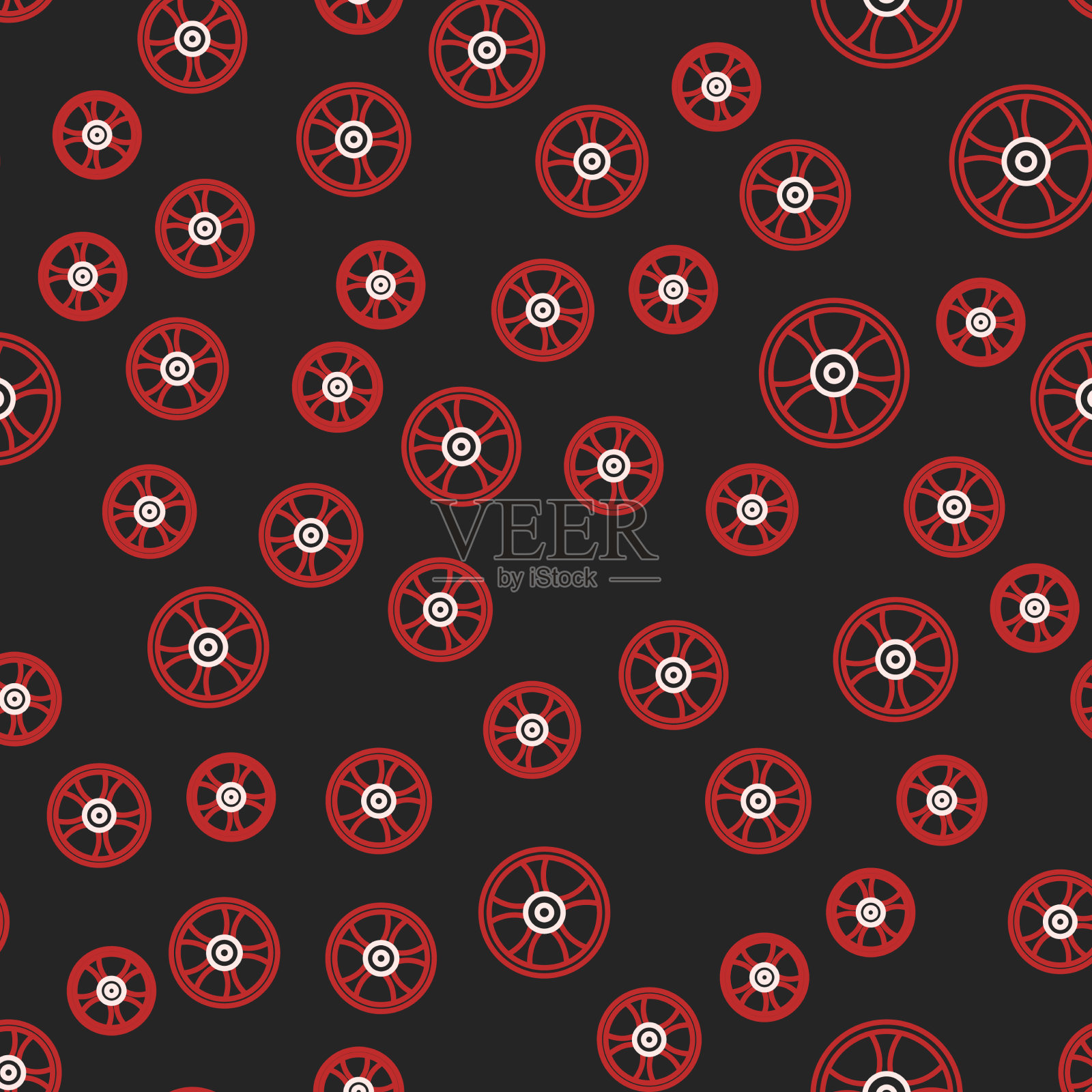 线合金车轮为汽车图标隔离无缝插画图片素材