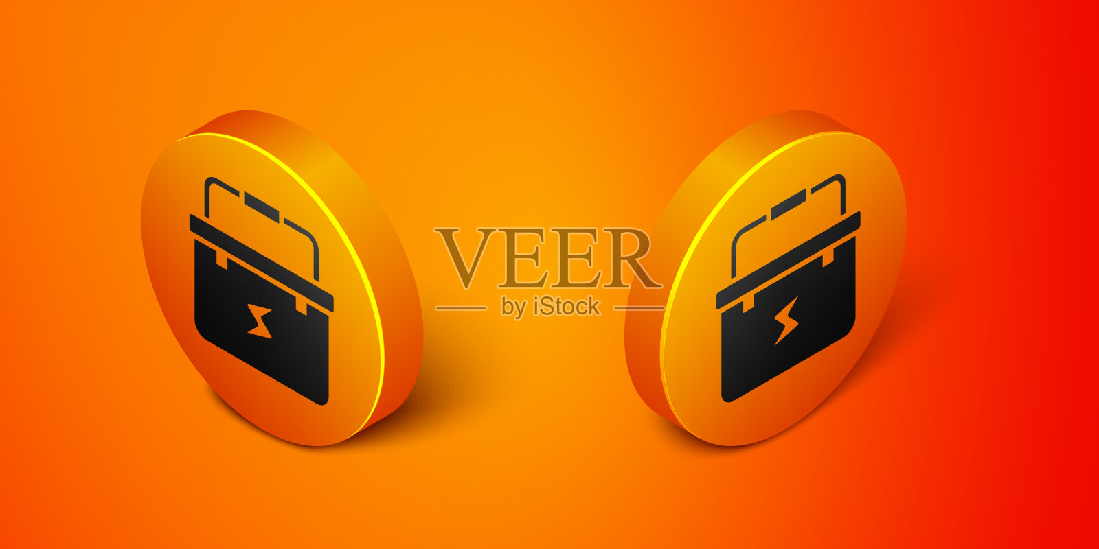 等距工具箱电工图标孤立上图标素材