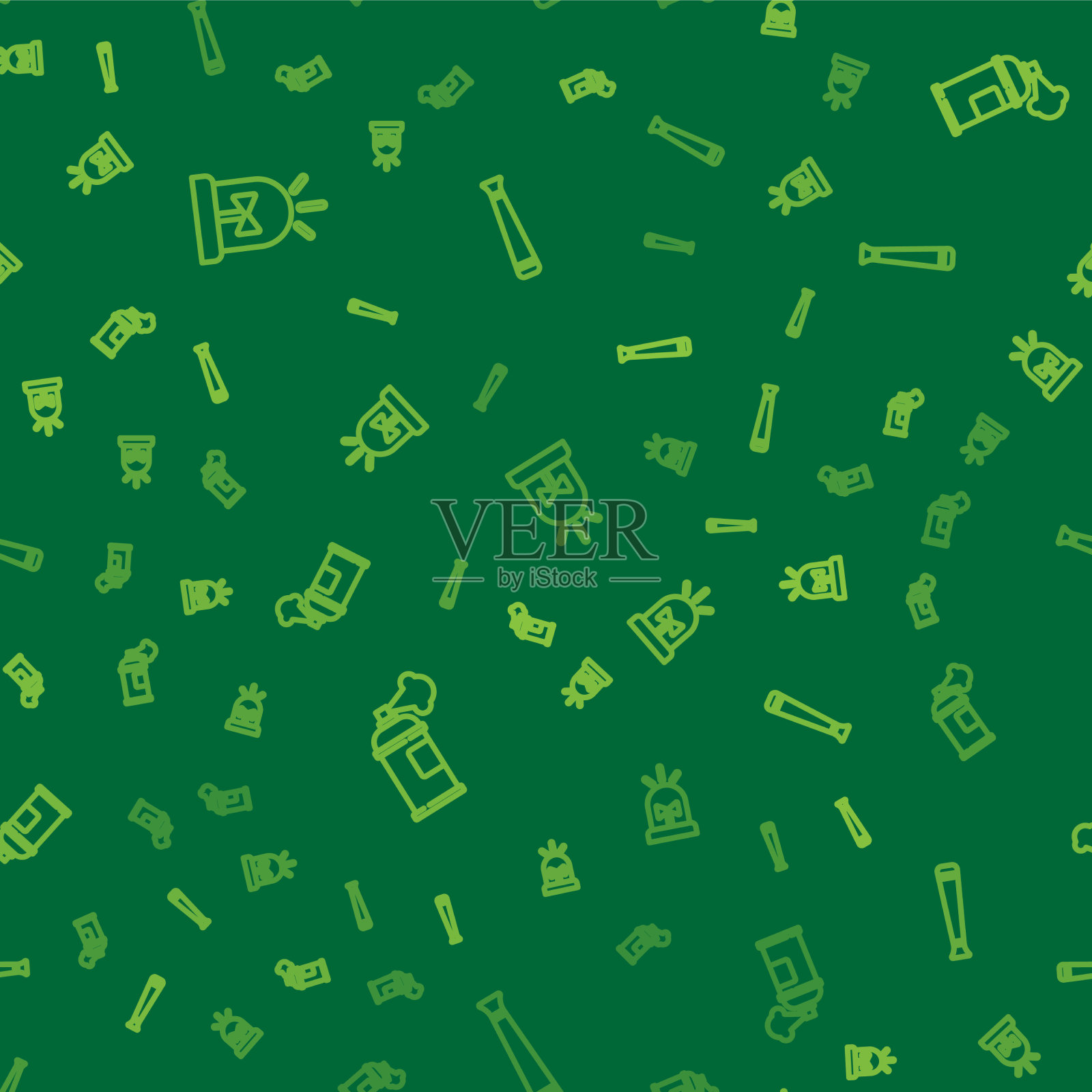 设置闪光警报器、喷漆罐和警笛线图标素材