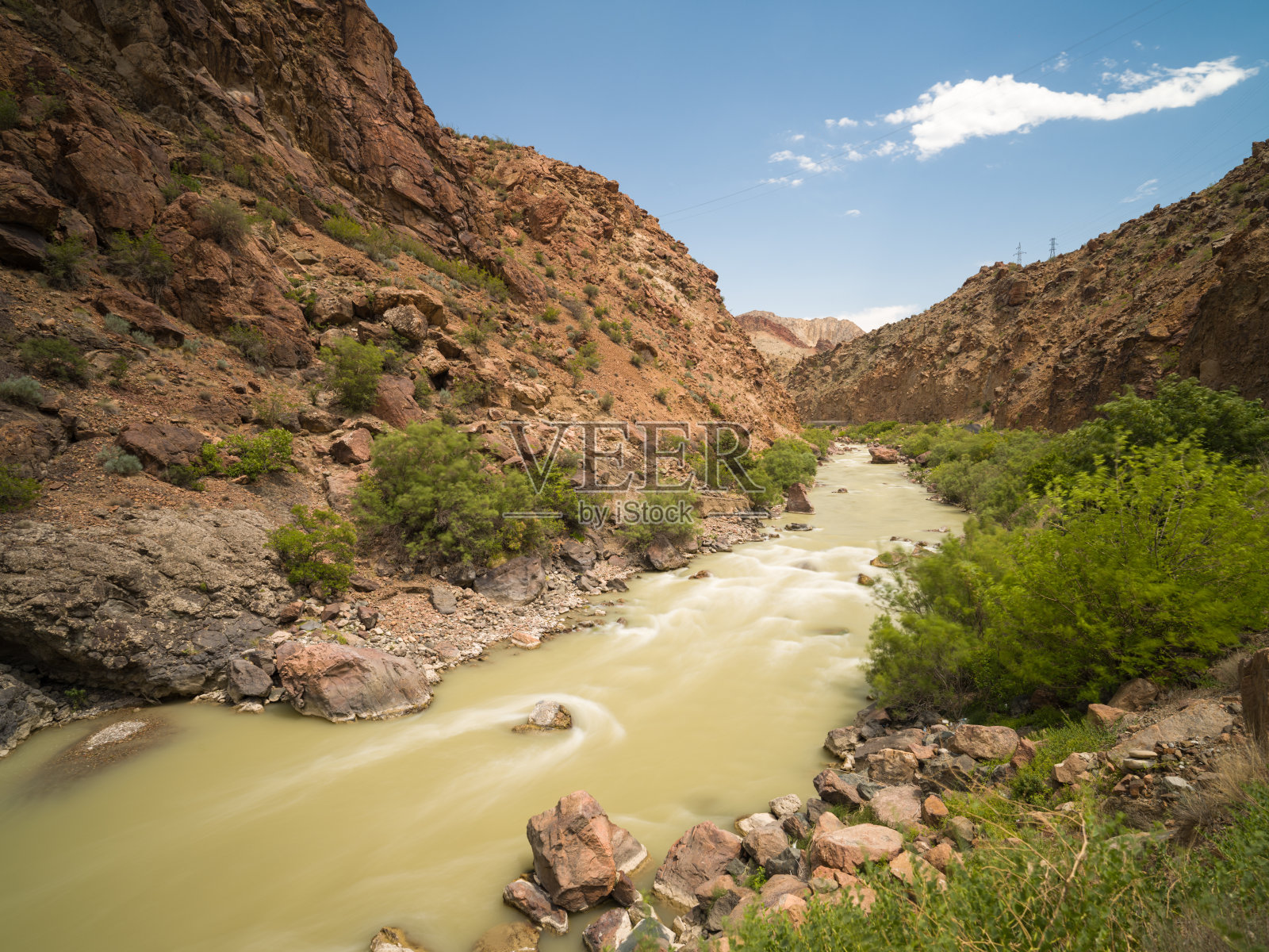 河流和天空照片摄影图片