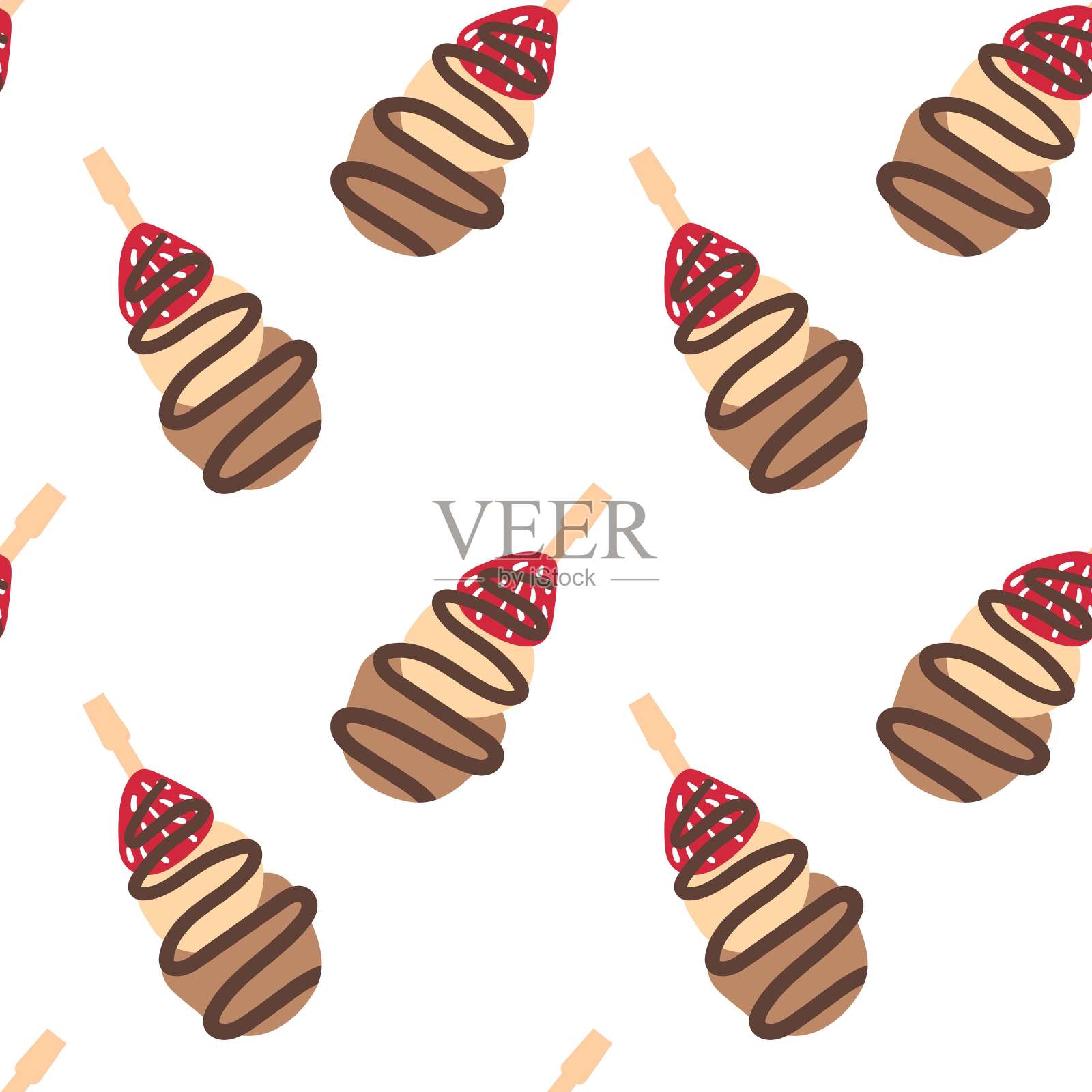 开胃小菜无缝模式插画图片素材