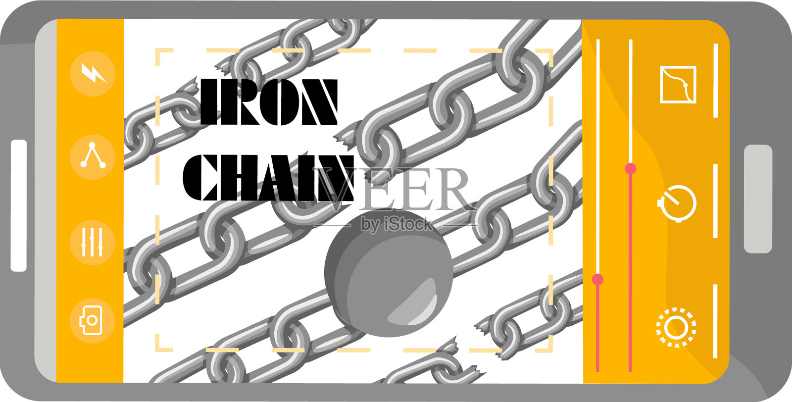 现代互联网和社交网络成瘾插画图片素材