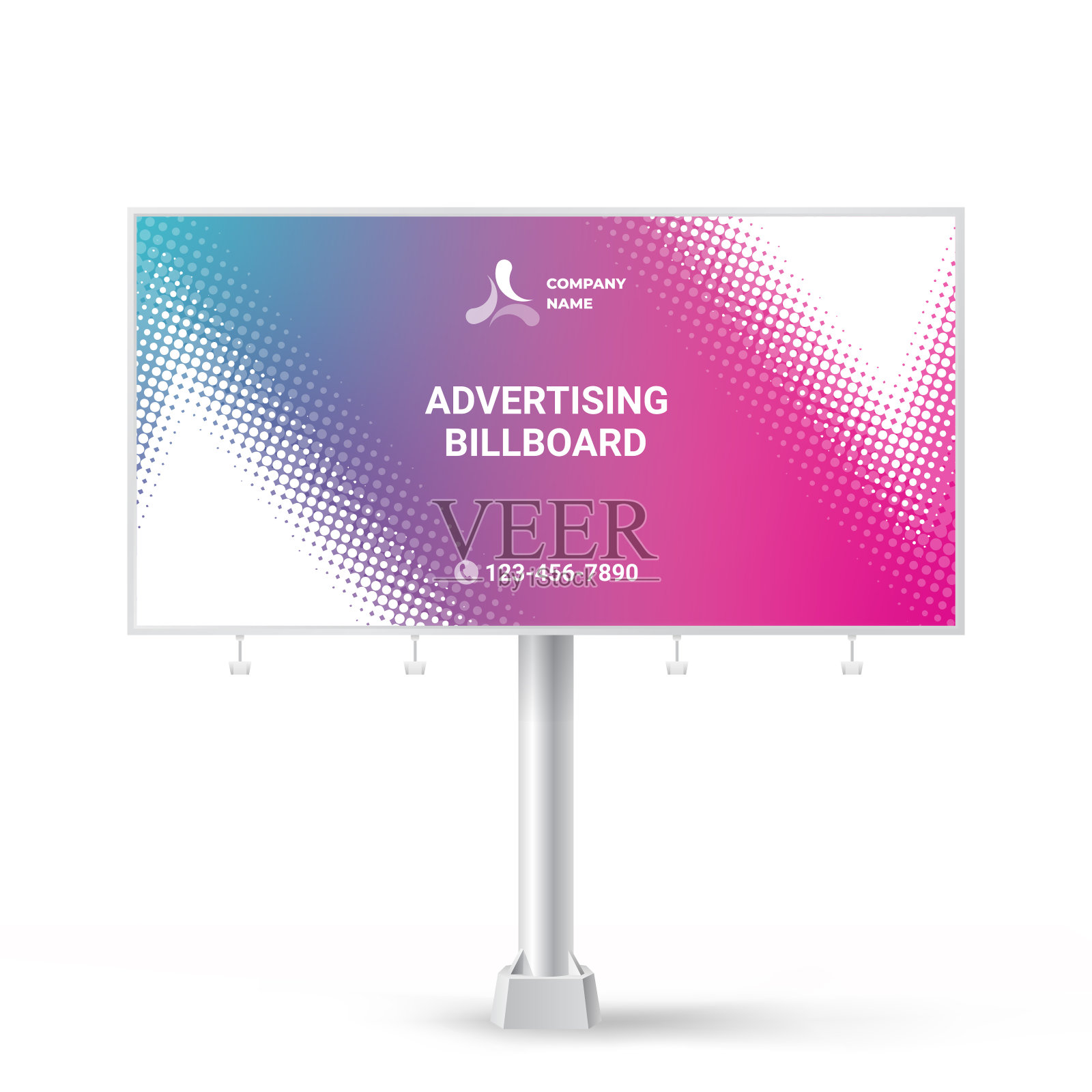 广告牌设计,户外广告创意背景,图文展示架插画图片素材