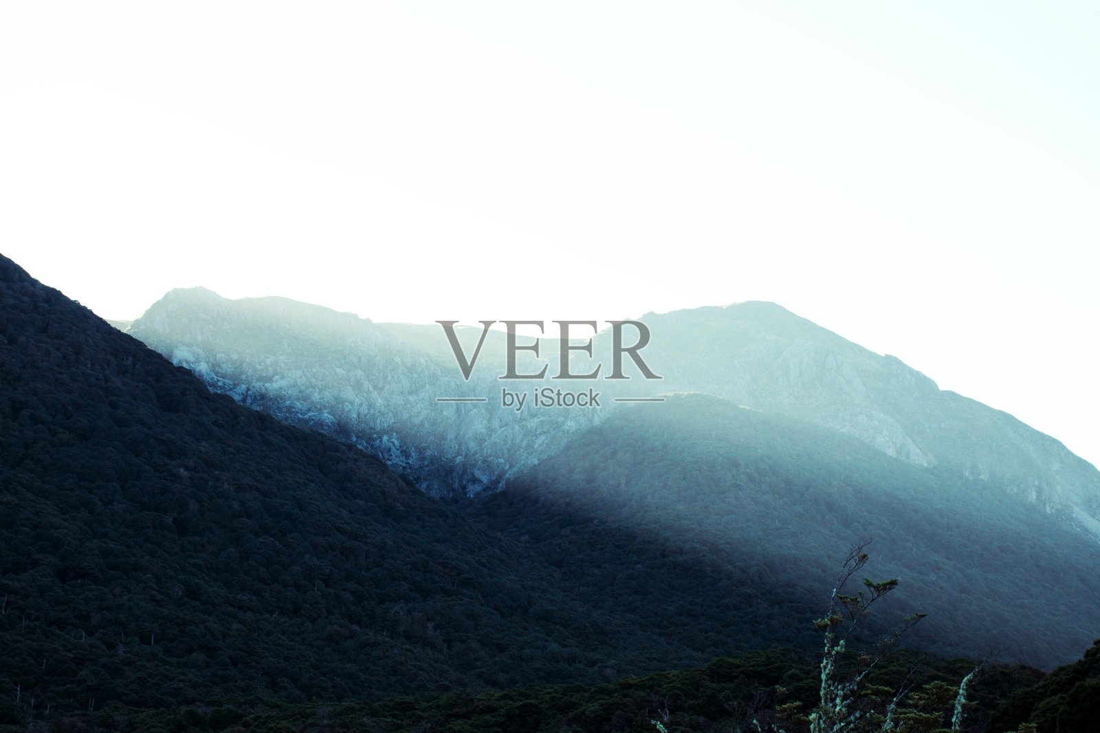 新西兰奥蒂亚罗亚山脉的黄昏照片摄影图片