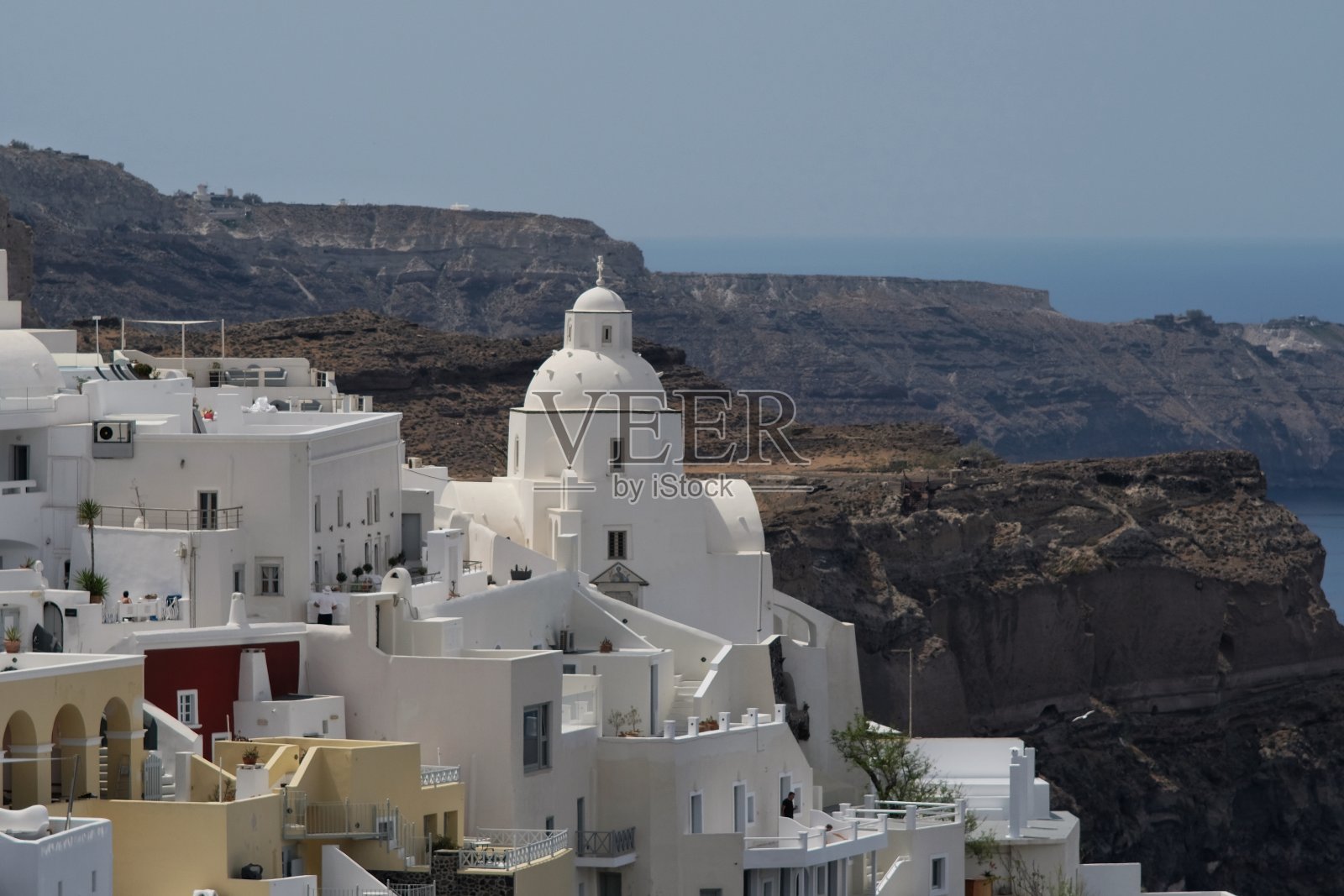 美丽的圣托里尼岛照片摄影图片