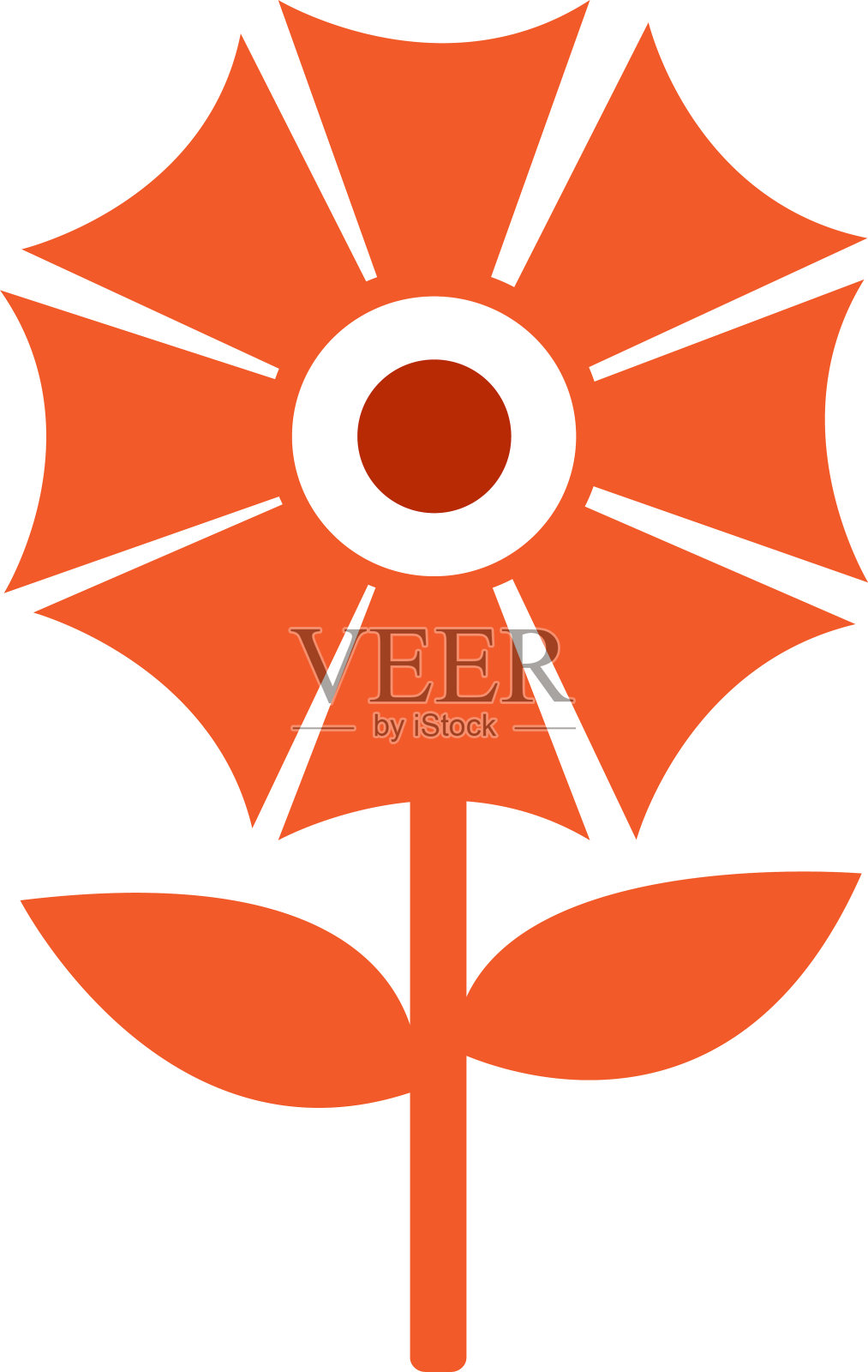 花图标植物标志符号设计插画图片素材