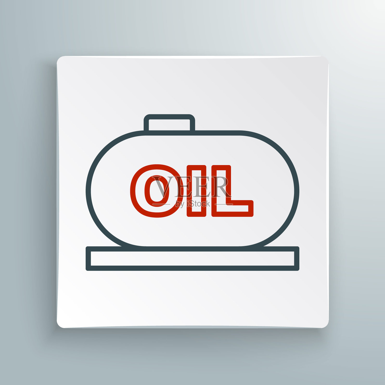 线油箱储存图标孤立在白色背景上。石油、天然气工业用储罐。油罐技术站。色彩斑斓的轮廓的概念。向量图标素材