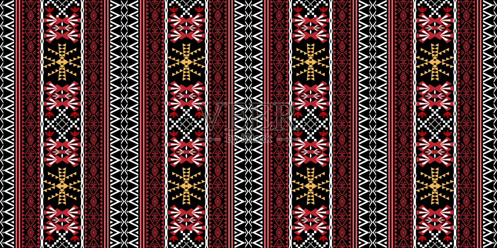 几何民族图案。插画图片素材