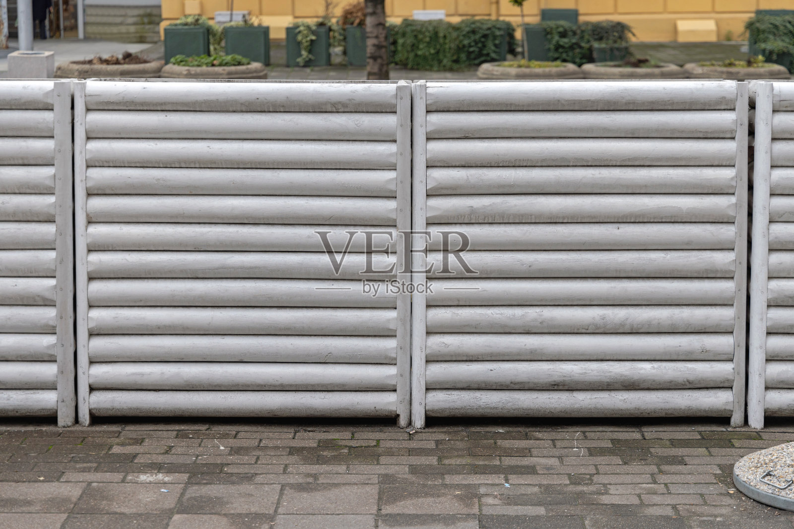 白木圆木墙照片摄影图片