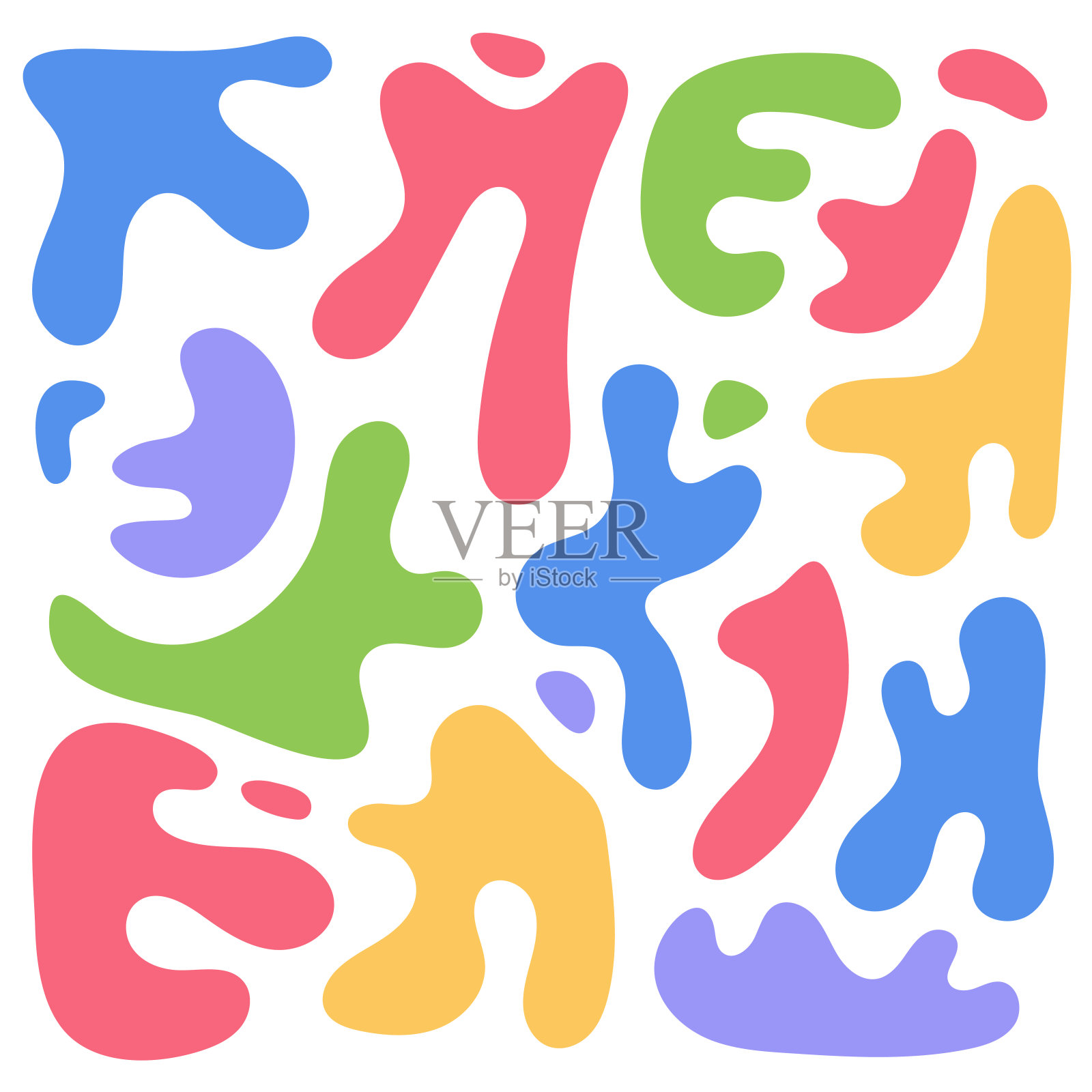 手绘油脂滴液体形状的背景设计元素图片