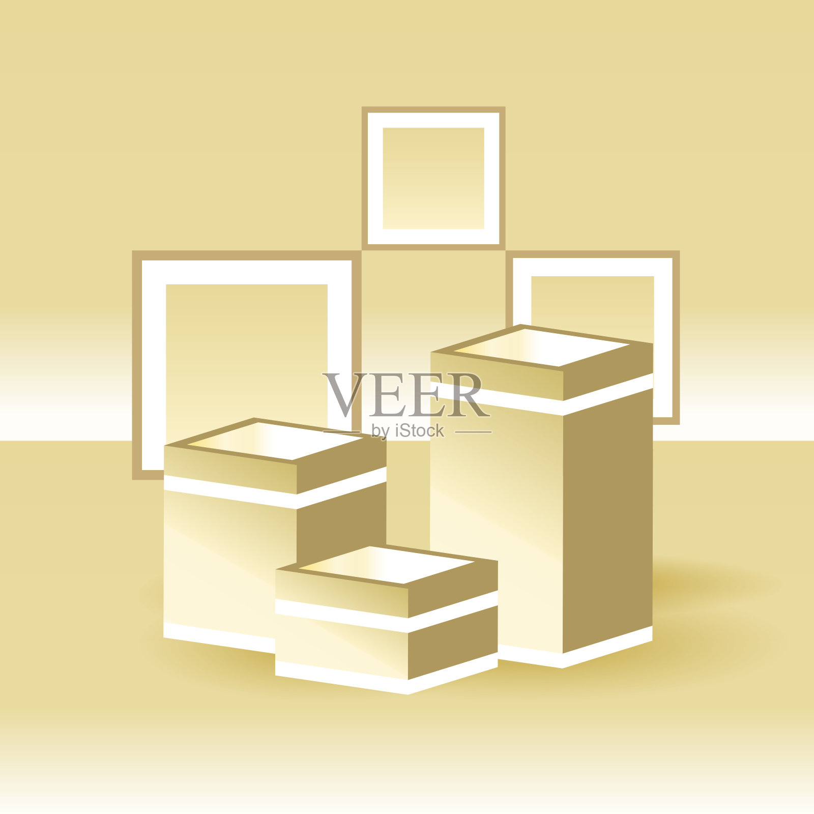 豪华三维矢量平台舞台插画图片素材