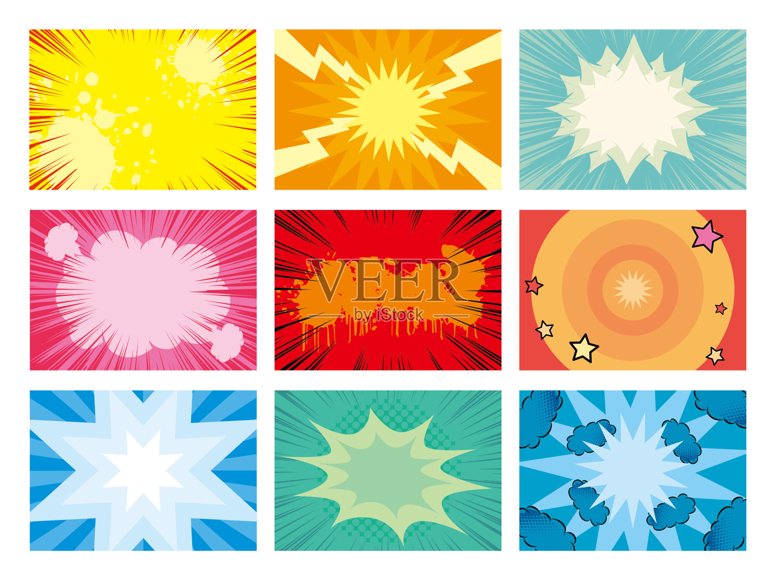 美国漫画风格的炸弹气球插画图片素材